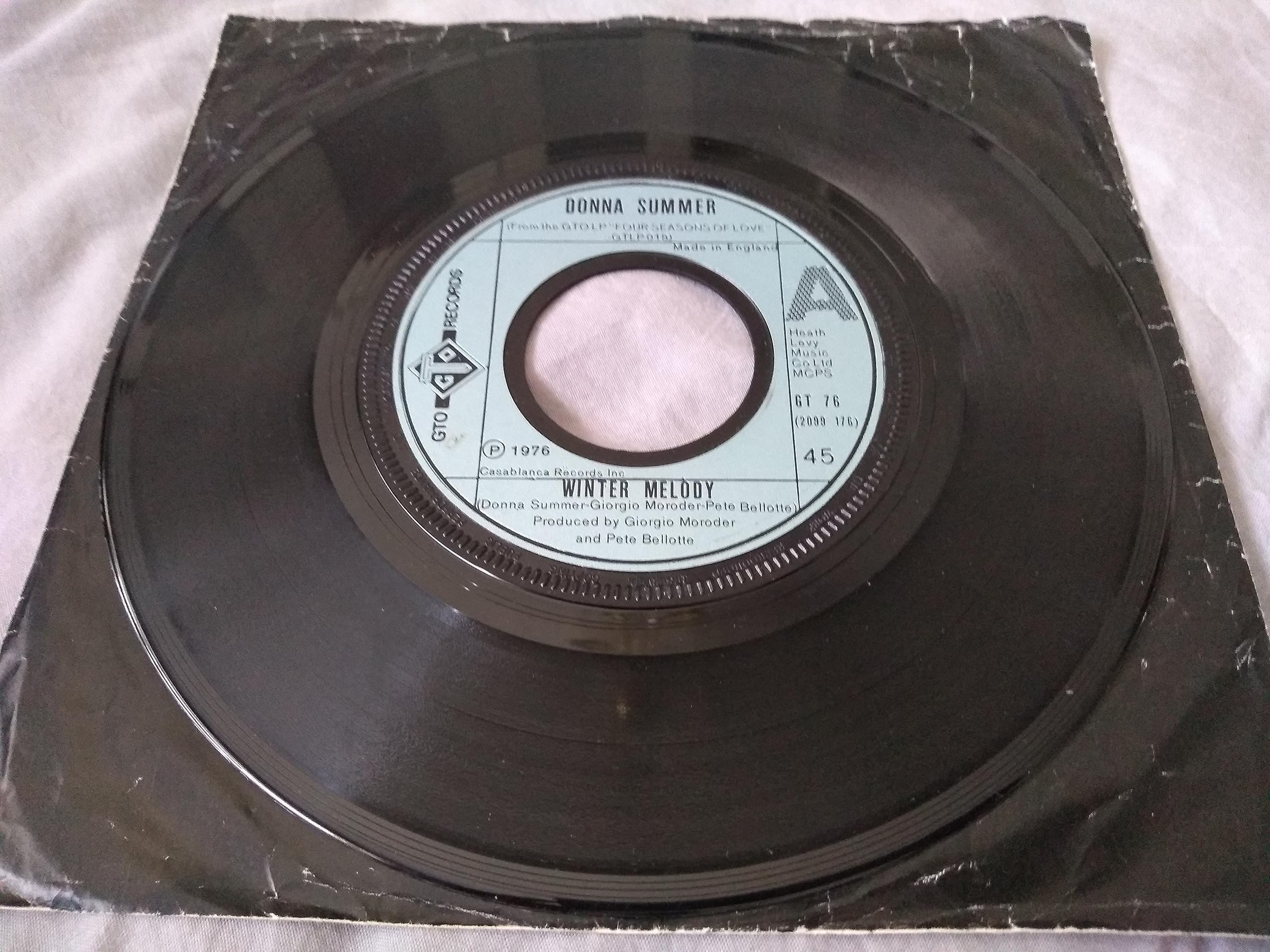 Donna Summer – Winter Melody (GTO 1976) 7" vinyl single VG/- jukebox centre