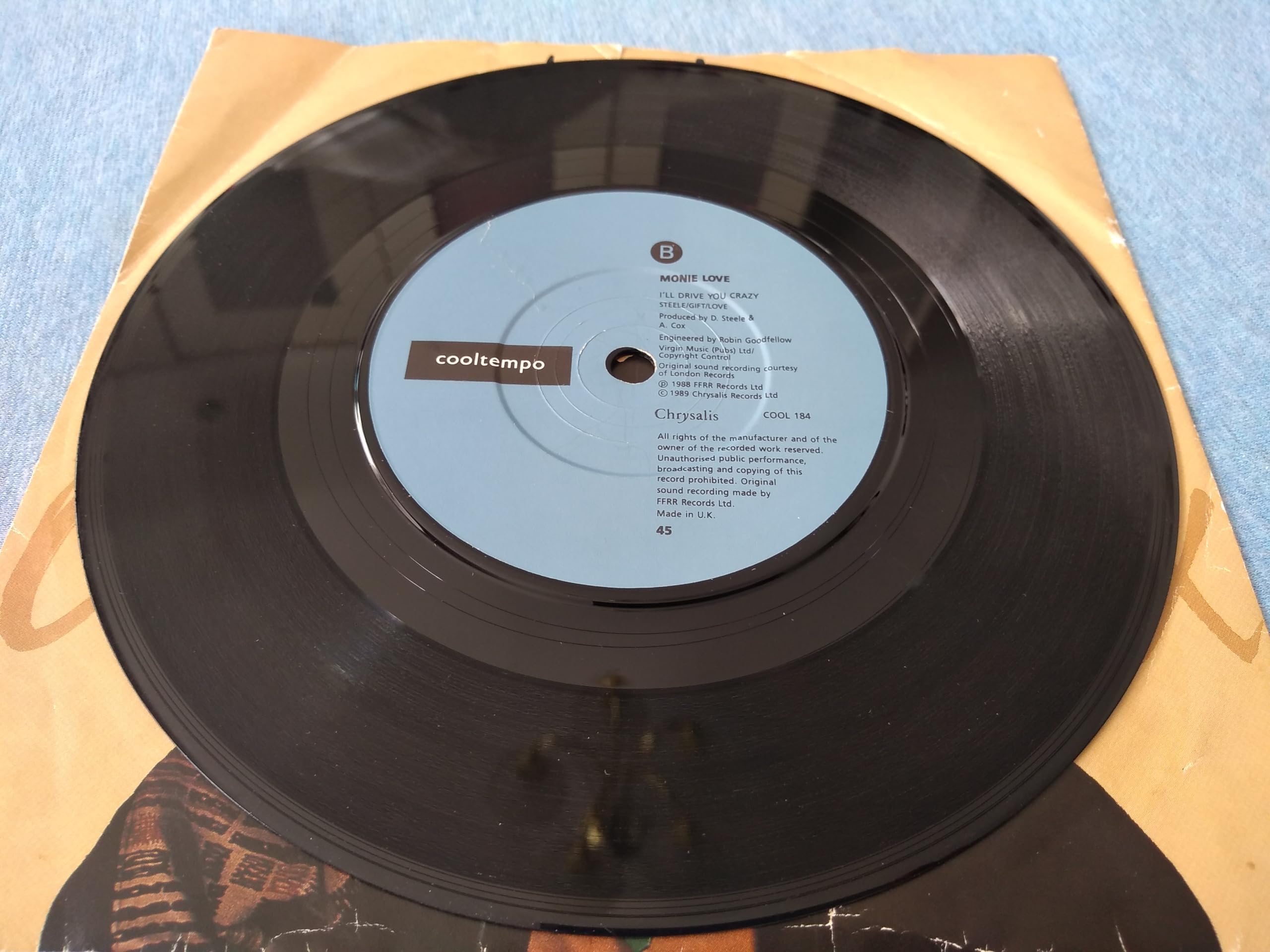 Movie Love - Grandpa's Party (Cooltempo 1989) 7" vinyl single VG/VG