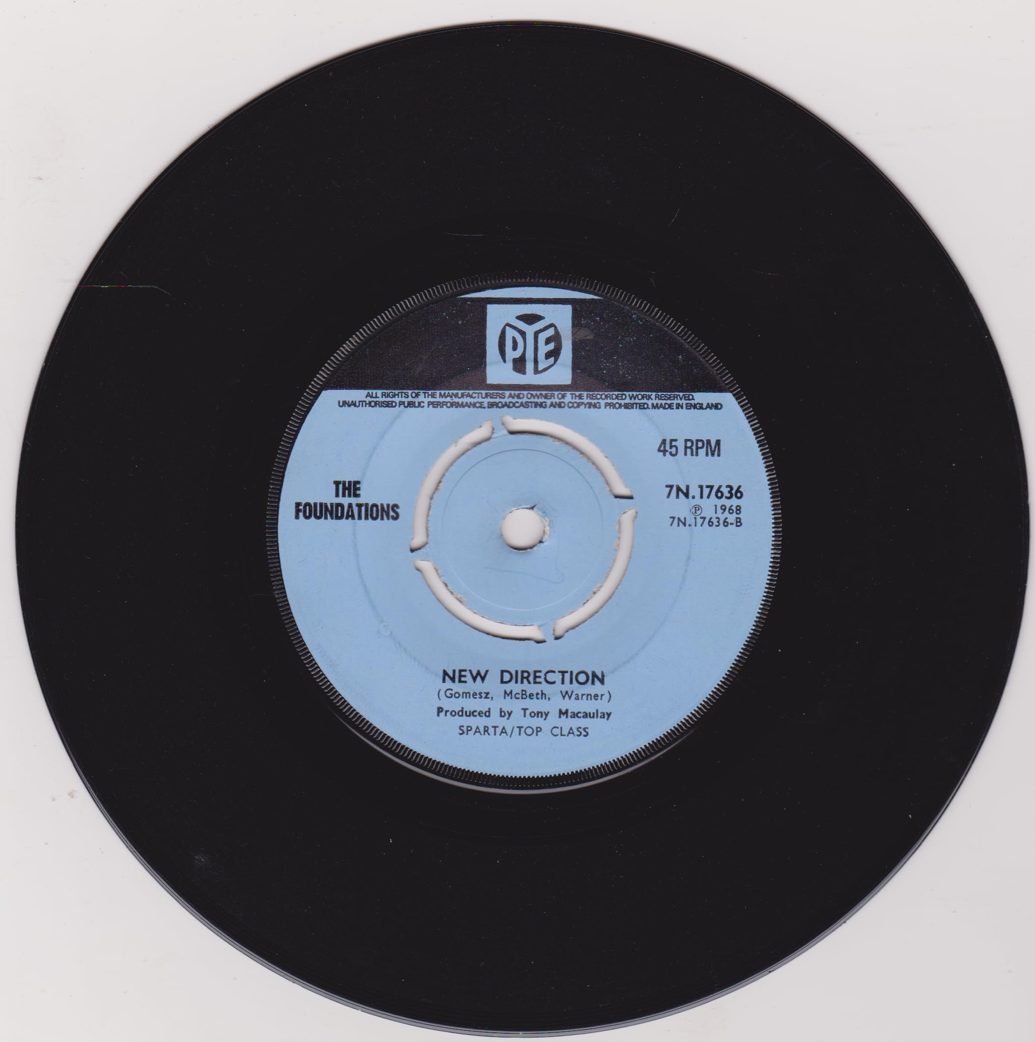 The Foundations – Build Me Up Buttercup (Pye 1968) 7" vinyl single VG/VG