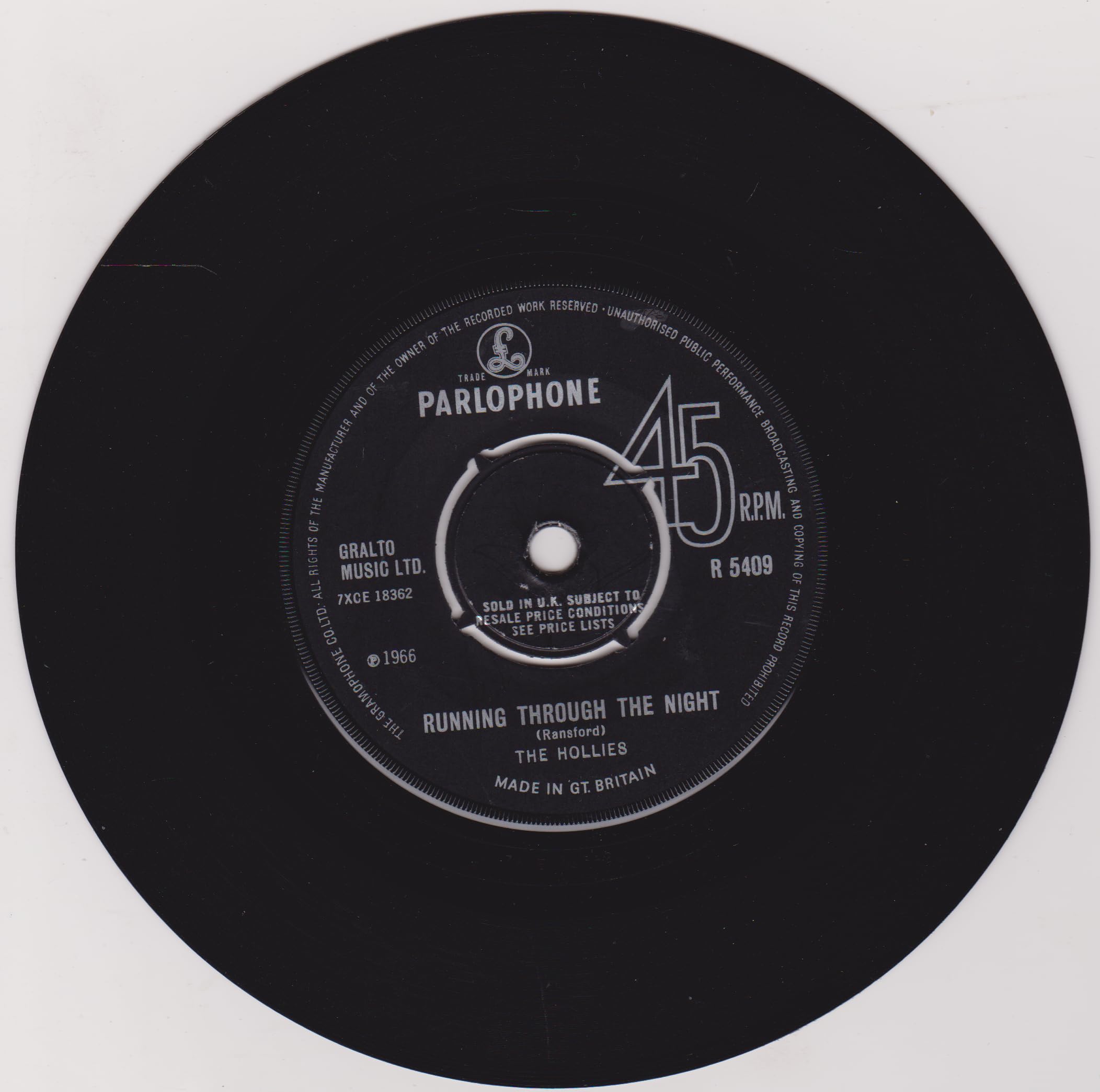 The Hollies - I Can't Let Go (Parlophone 1966) 7" vinyl single VG/-