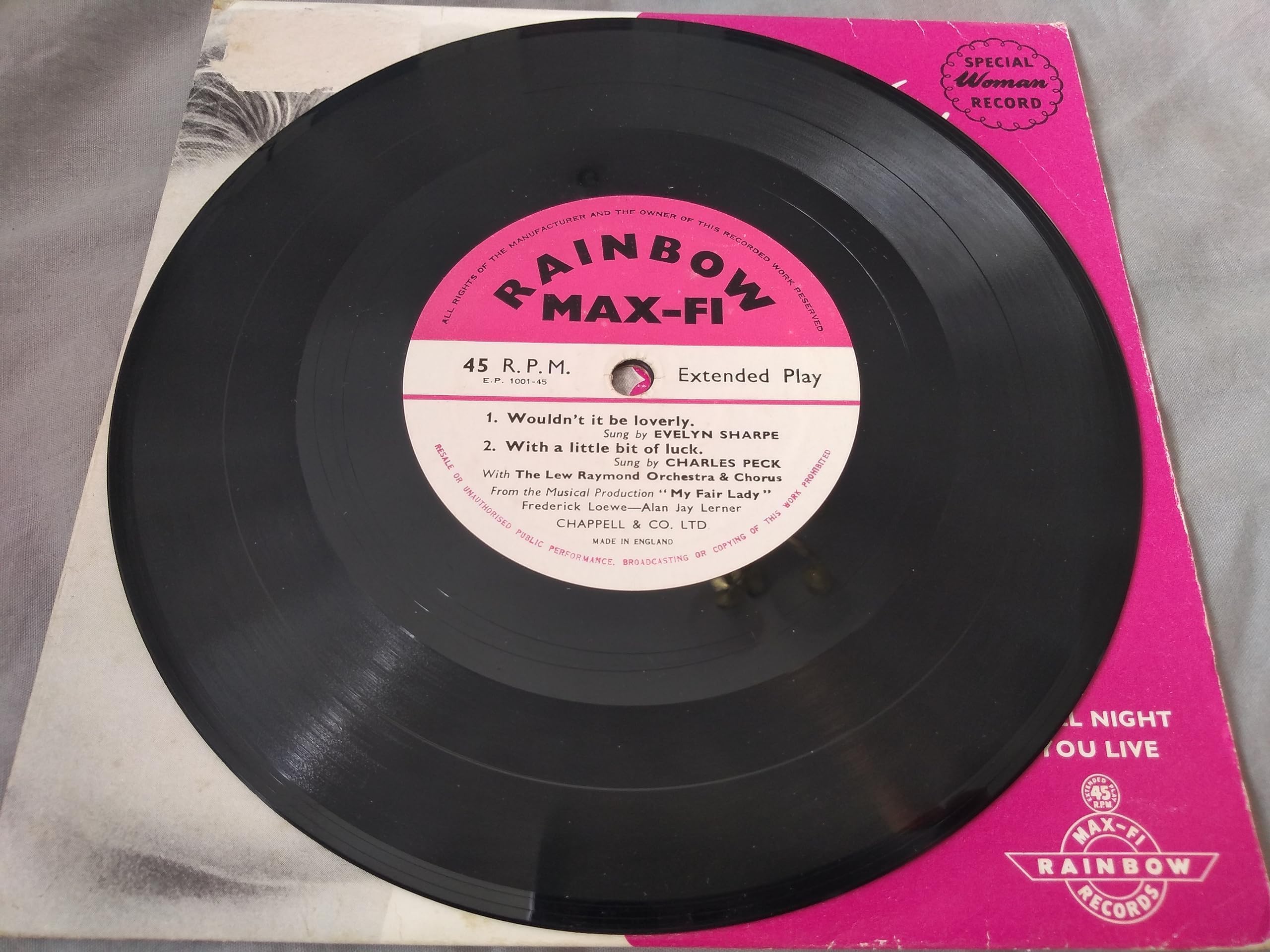 Various - My Fair Lady (Rainbow Max-Fi 1958) 7" vinyl EP VG/VG
