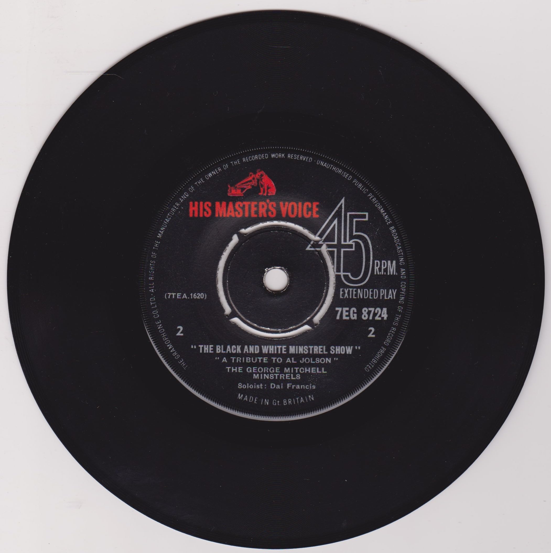 The George Mitchell Minstrels ‎– The Black And White Minstrel Show No.1 (HMV 1961) 7" vinyl EP VG/-