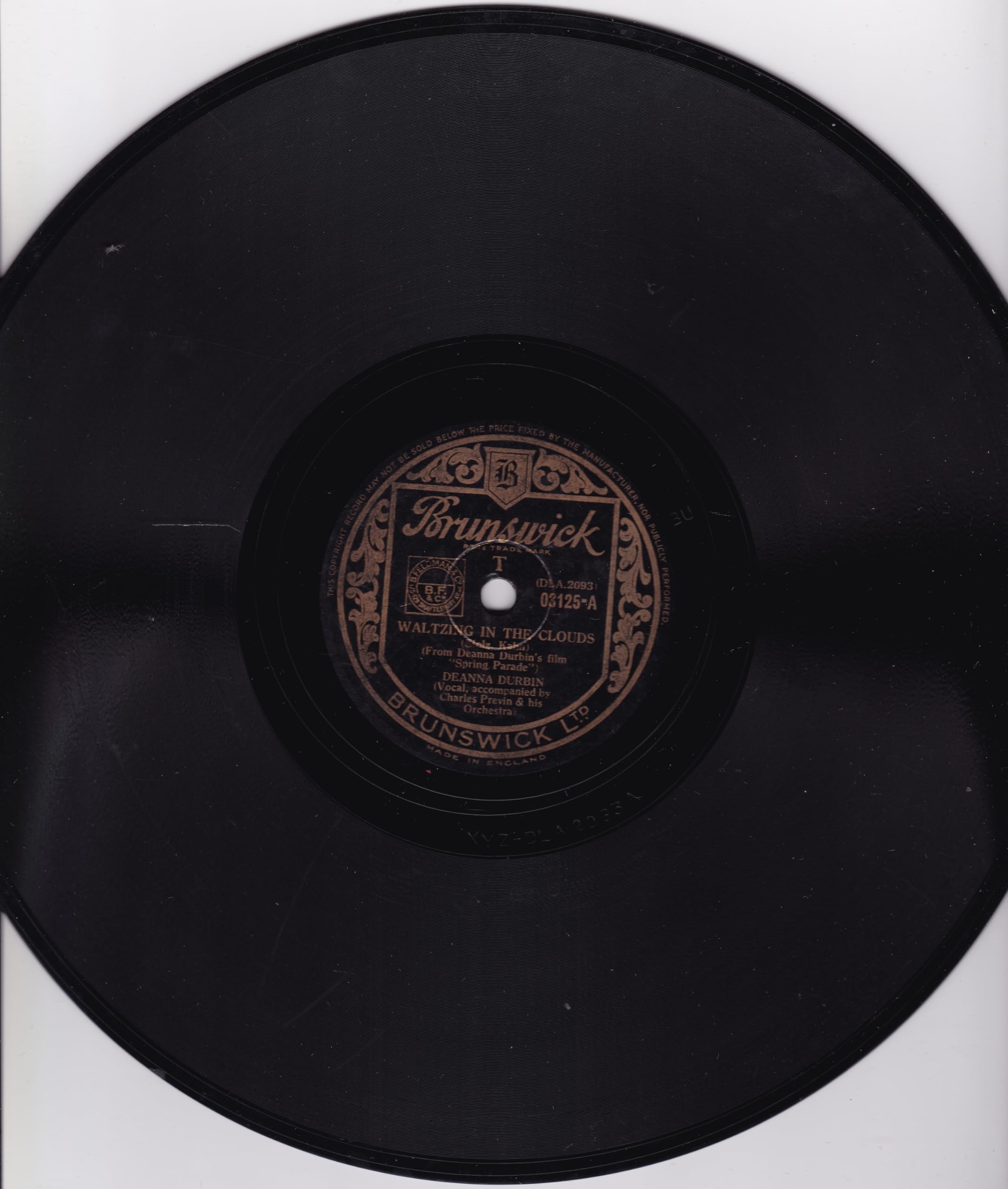 Deanna Durbin ‎– Waltzing In The Clouds (Brunswick 1940) 10" 78RPM shellac single VG/-