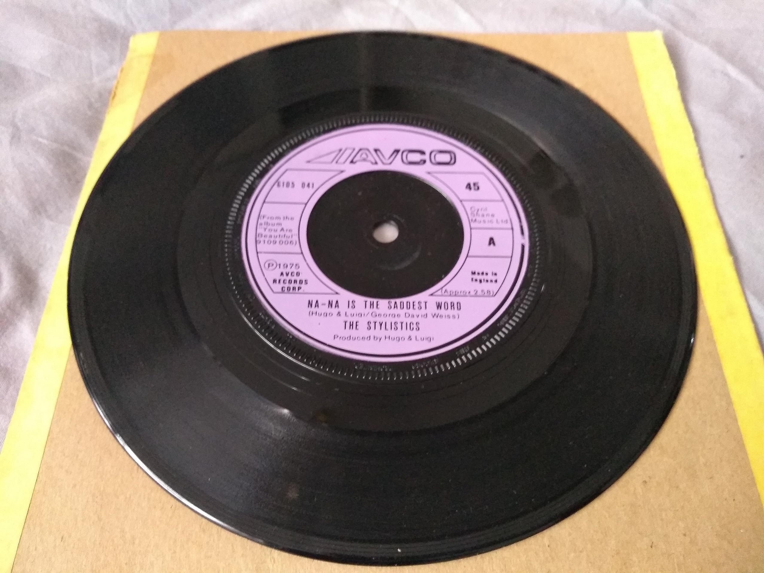 The Stylistics - Na-Na Is The Saddest Word (AVCO 1975) 7" vinyl single VG/-