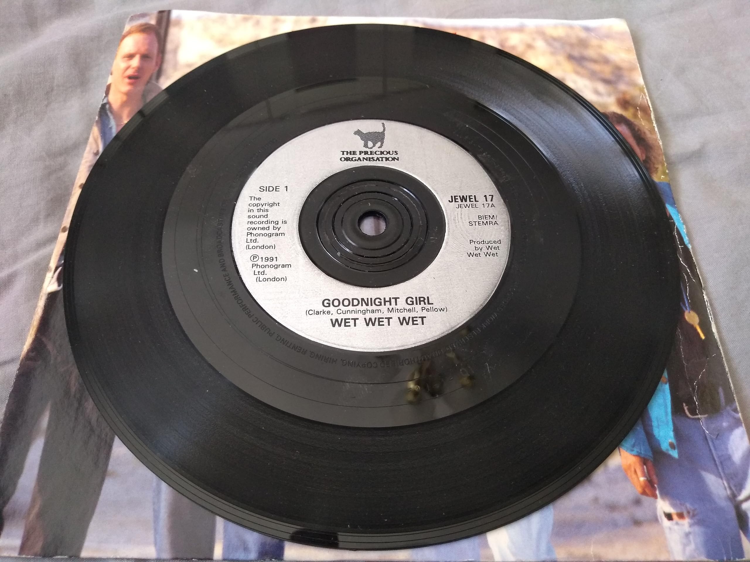 Wet Wet Wet - Goodnight Girl (The Precious Organisation 1992) 7" vinyl single VG/VG