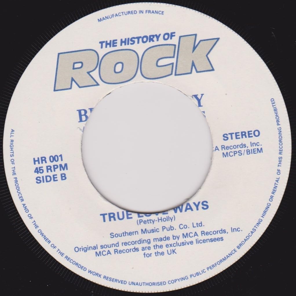 Buddy Holly And The Crickets ‎– That'll Be The Day (The History of Rock 1982) 7" vinyl single VG/- jukebox centre