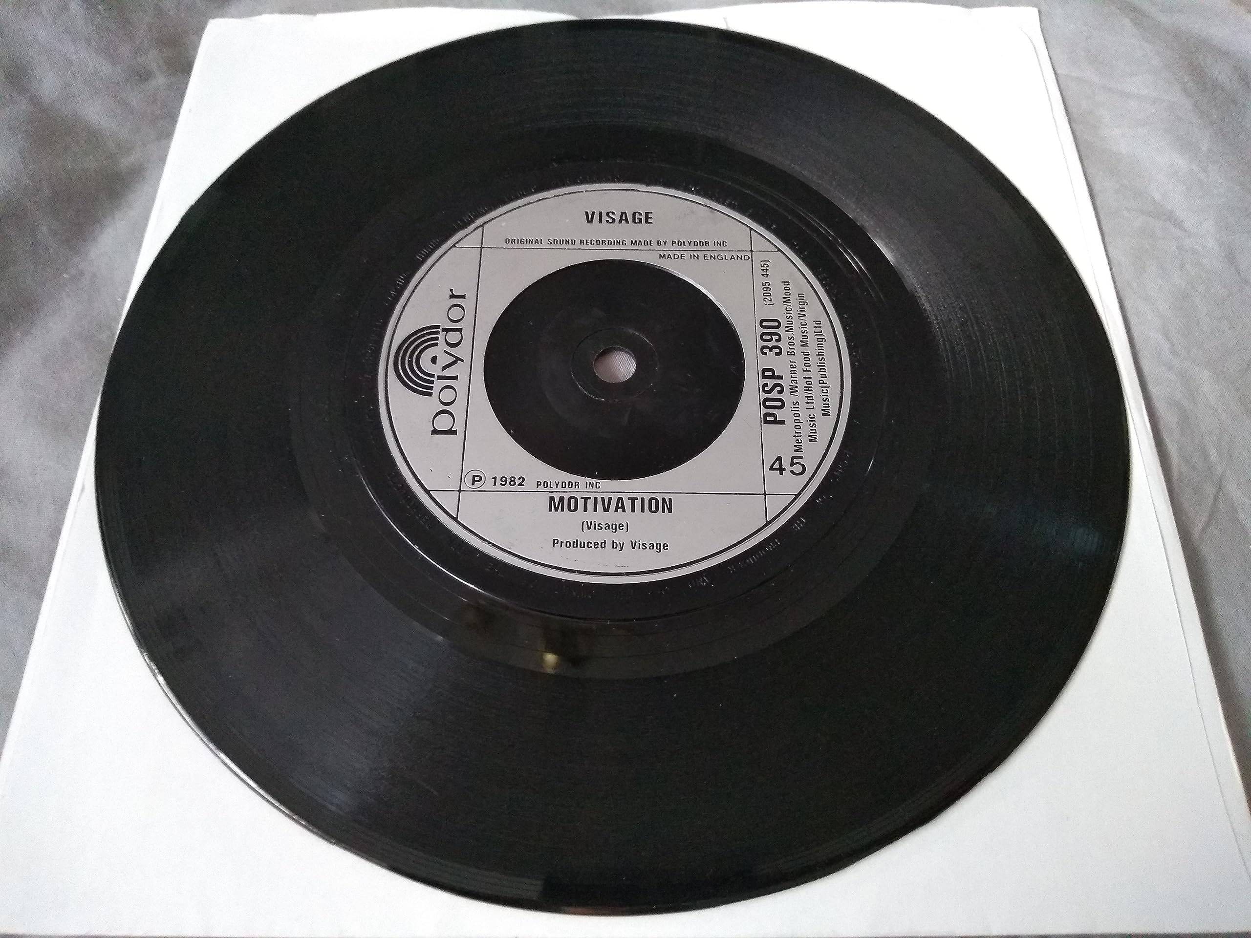 Visage – Damned Don't Cry (Polydor 1982) 7" vinyl single VG/-