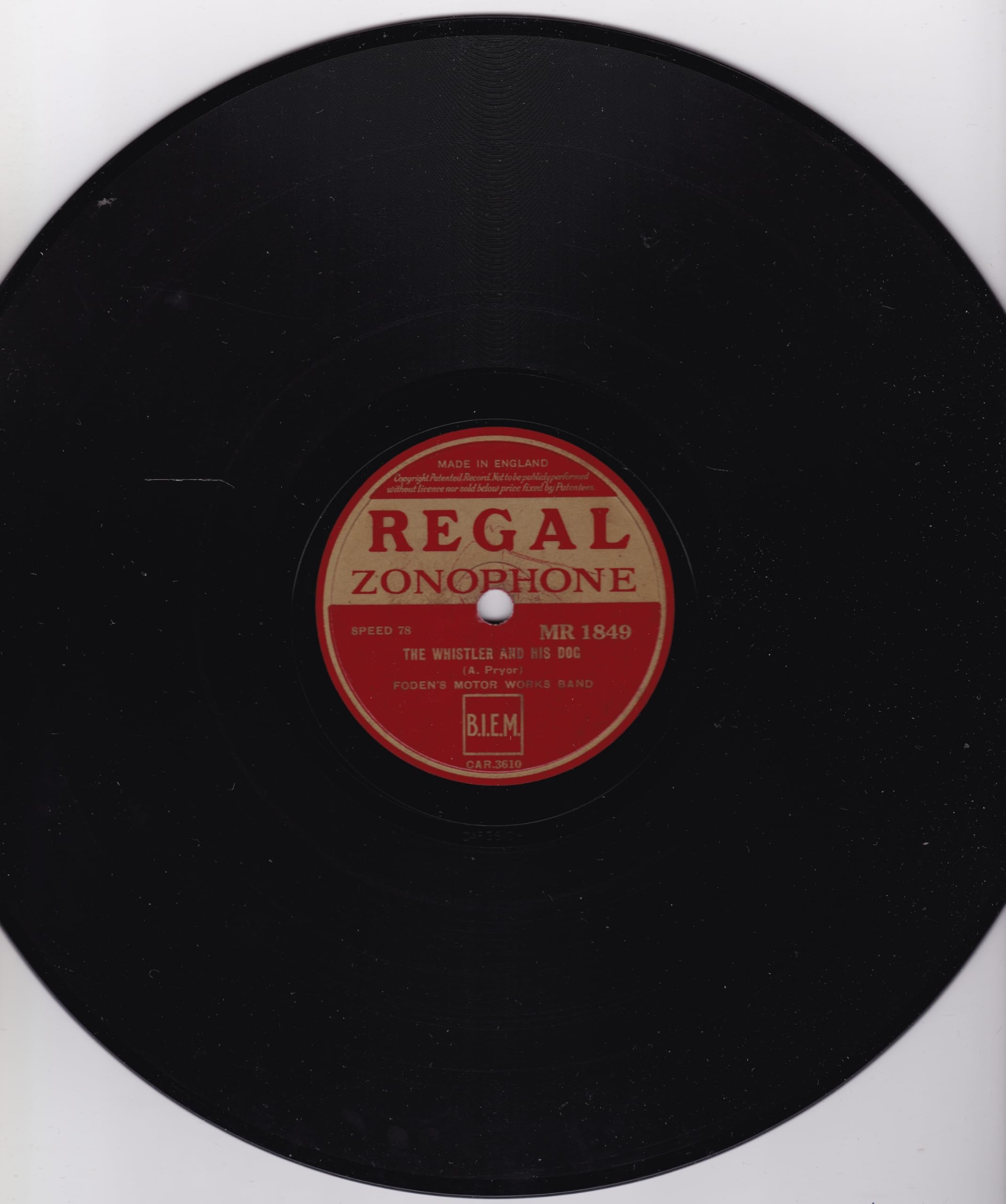 Foden's Motor Works Band – Hunting Medley (Regal Zonophone 1935) 78 RPM shellac single VG/-