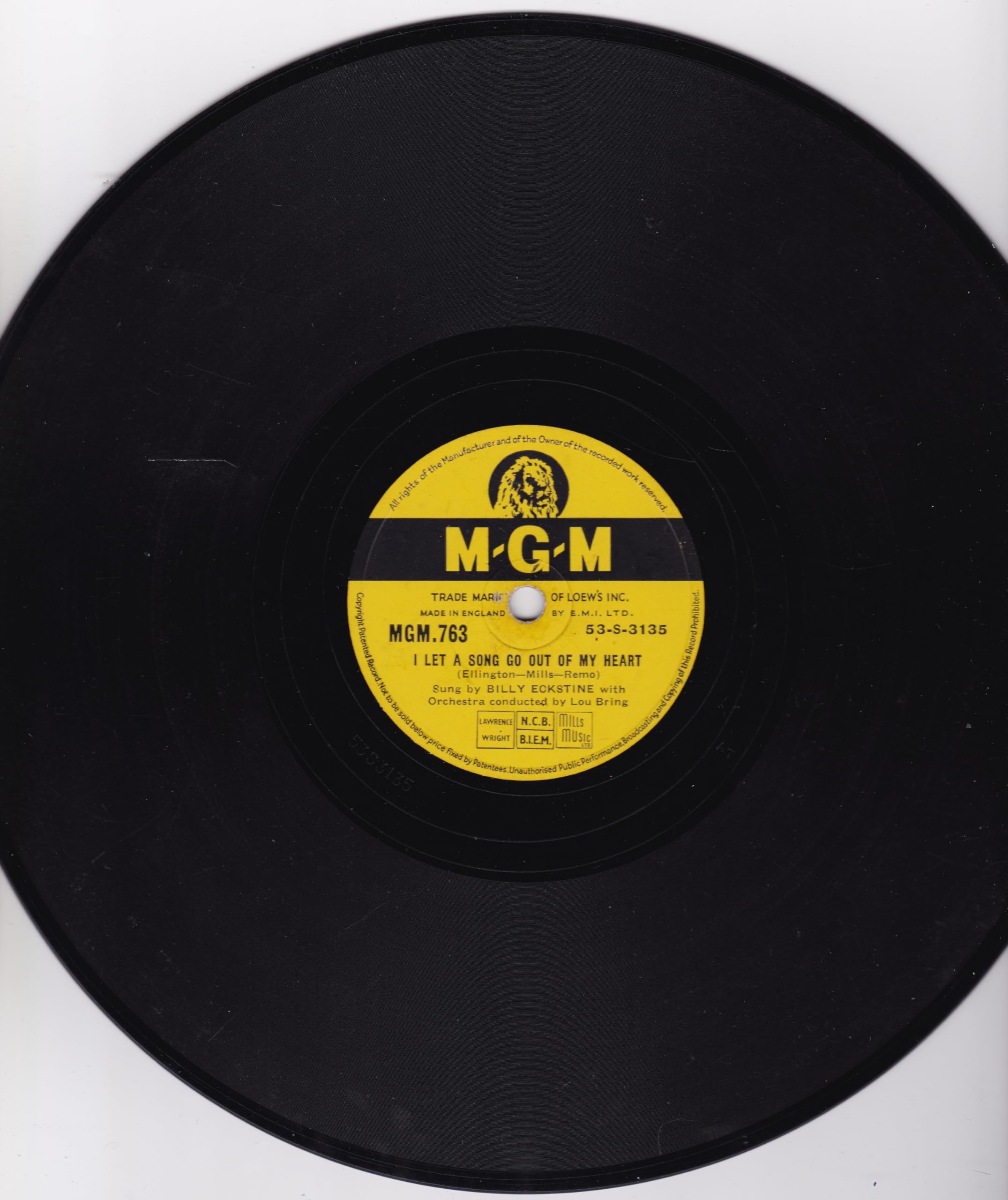 Billy Eckstine ‎– No One But You (MGM 1954) 10" 78RPM shellac single VG/-