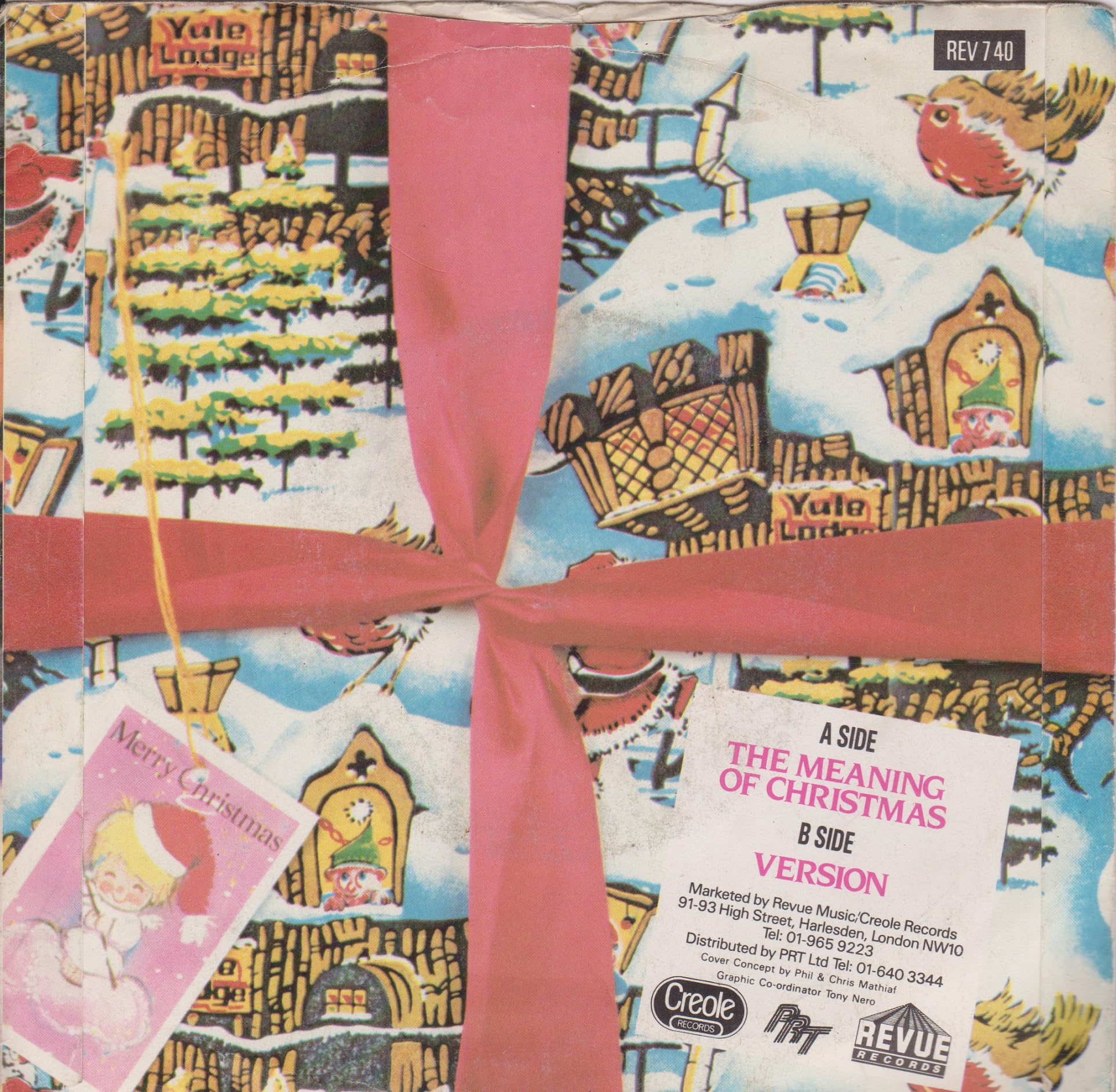 Boris Gardiner – The Meaning Of Christmas (Revue 1986) 7" vinyl P/S single VG/