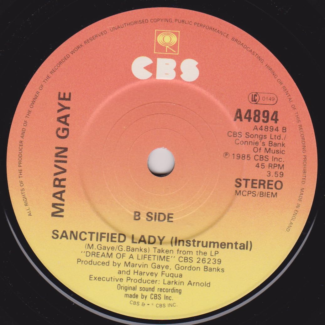 Marvin Gaye – Sanctified Lady (CBS 1985) 7" vinyl single VG/-