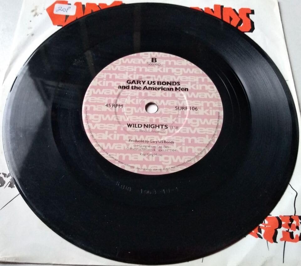 Gary US Bonds and the American Men - Standing in the Line of Fire (Making Waves 1984) 7" vinyl single VG/VG