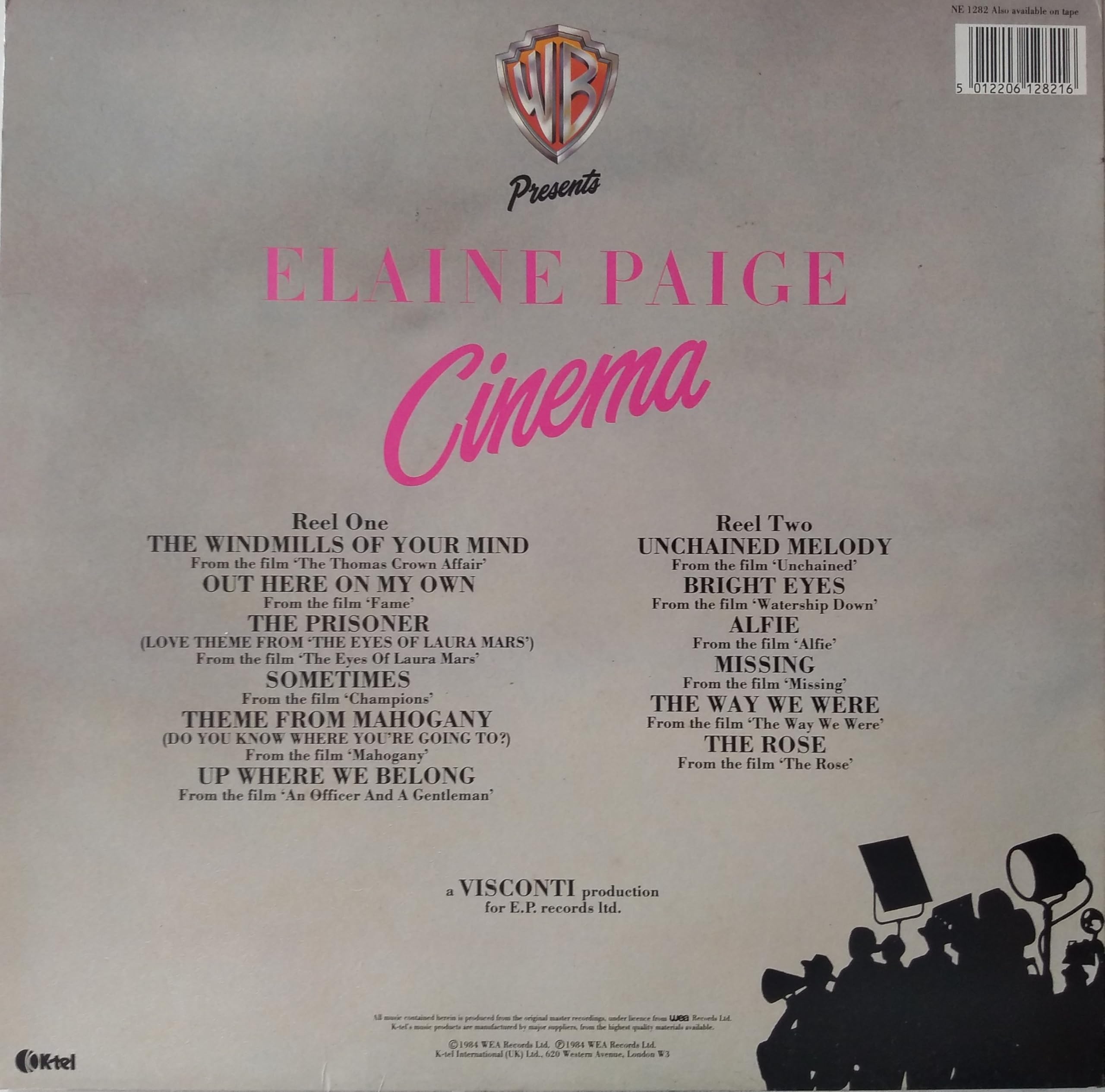 Elaine Paige – Cinema (K-Tel 1984) 12" vinyl LP VG/VG