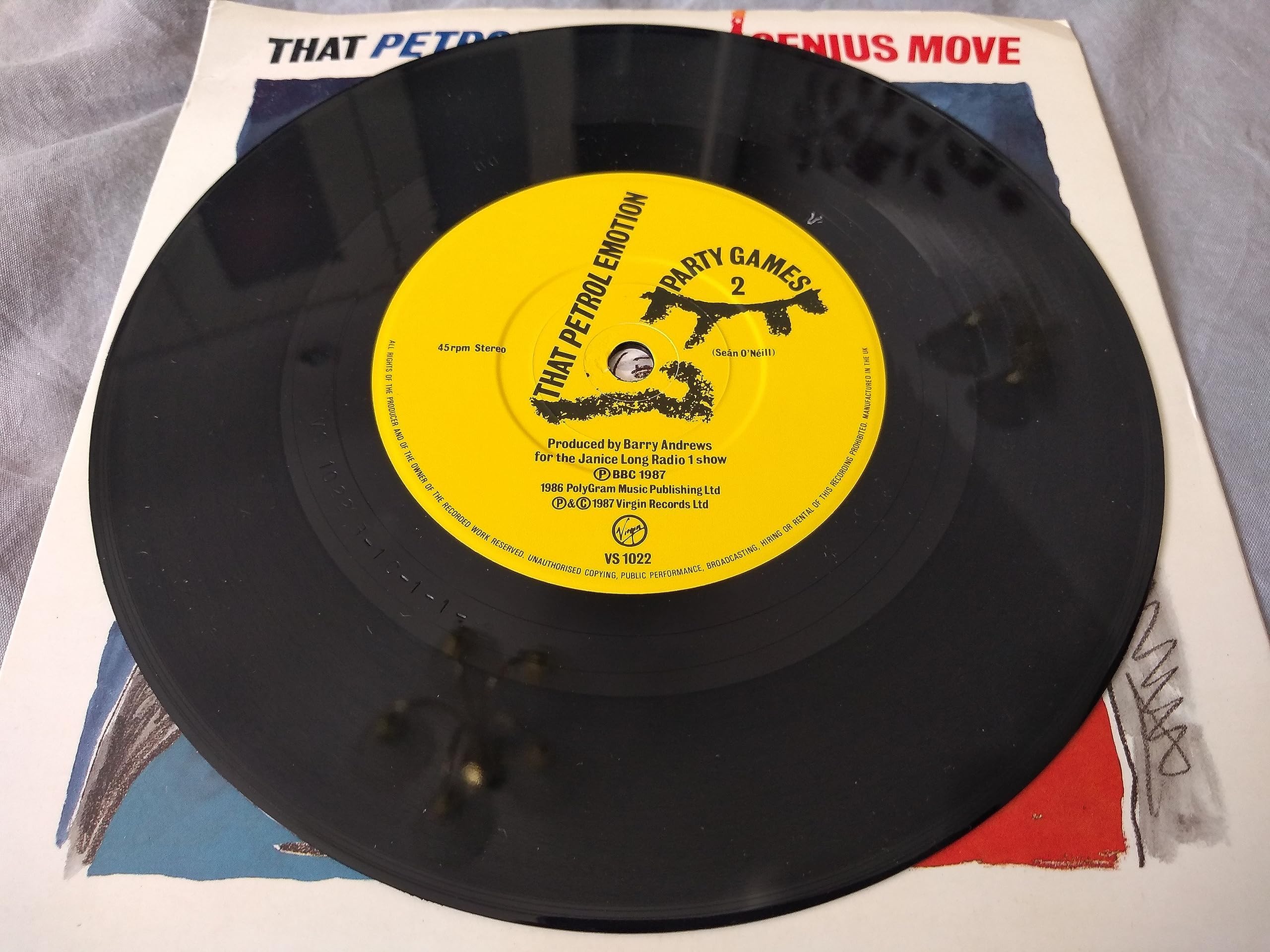 That Petrol Emotion - Genius Move (Virgin 1987) 7" vinyl single VG/VG