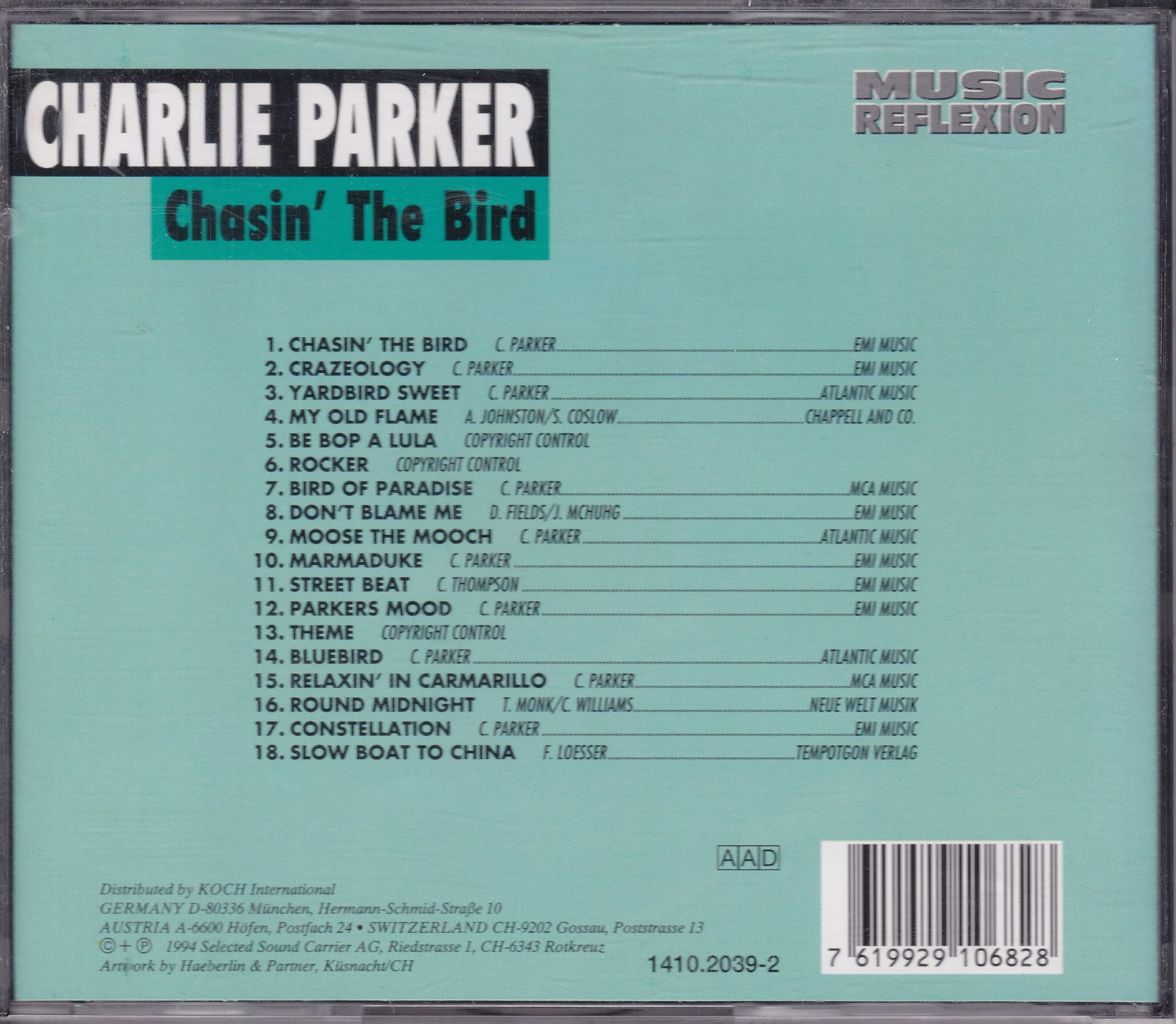 Charlie Parker - Chasin' The Bird (1994) CD album