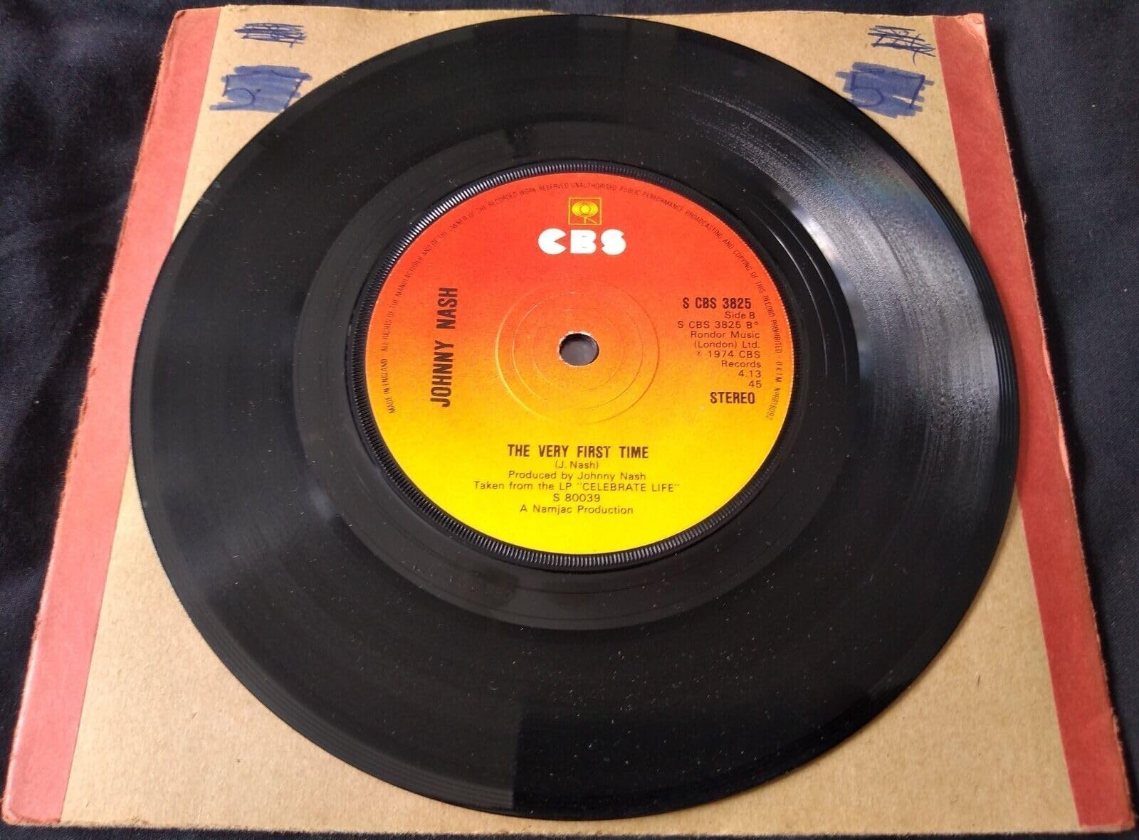 Johnny Nash - Rock It Baby (Baby We’ve Got a Date) (CBS 1975) 7" vinyl single VG/-