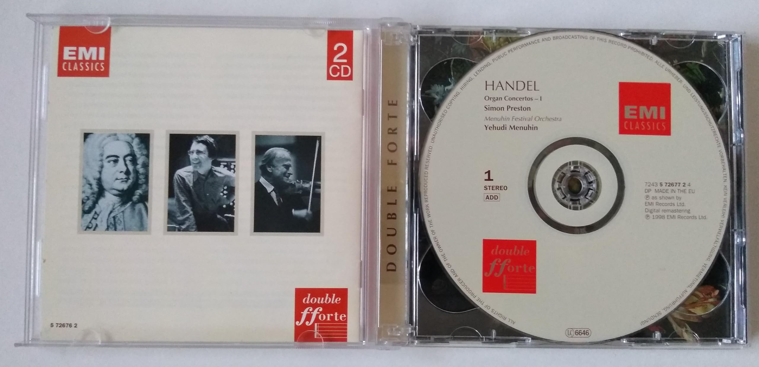 Handel - Organ Concertos I 2xCD album