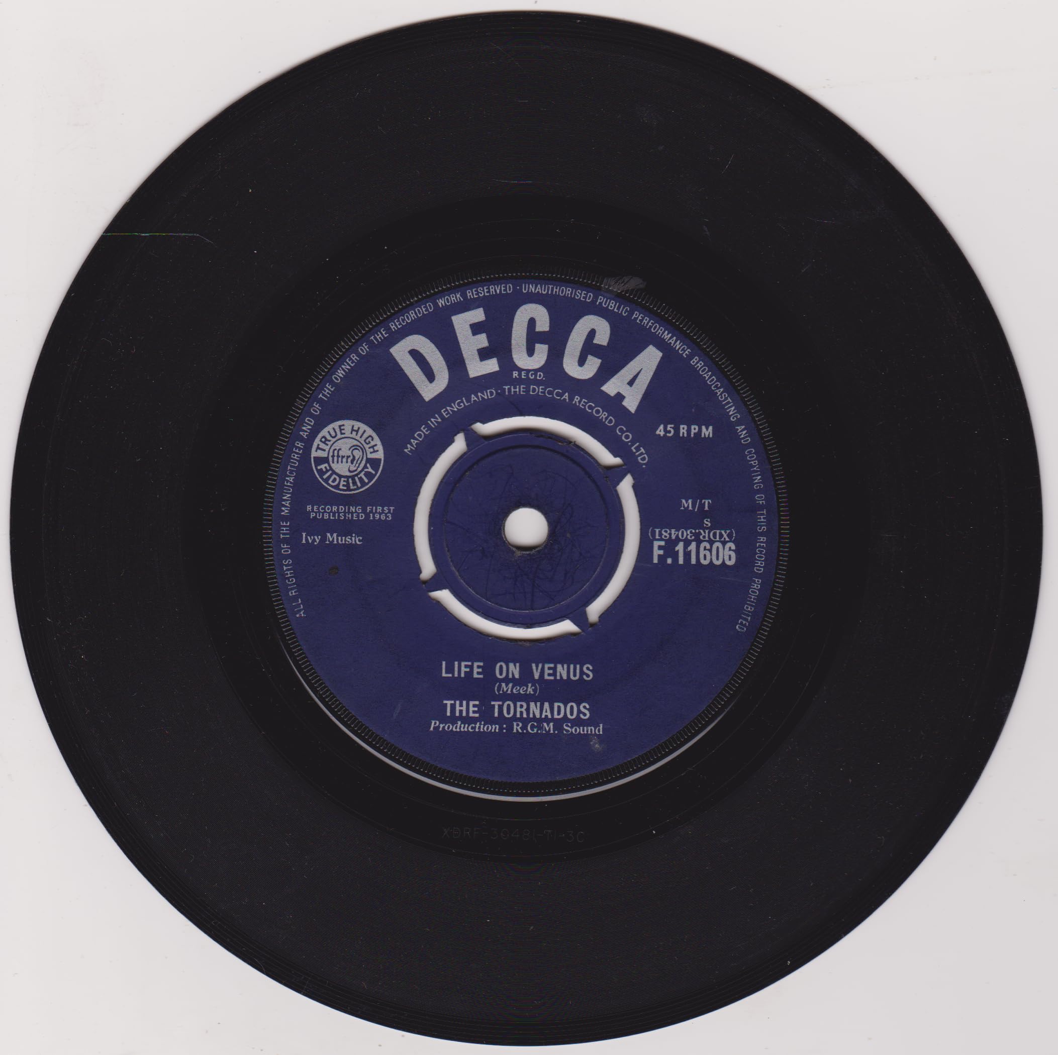The Tornados - Robot (Decca 1963) 7" vinyl single VG/VG
