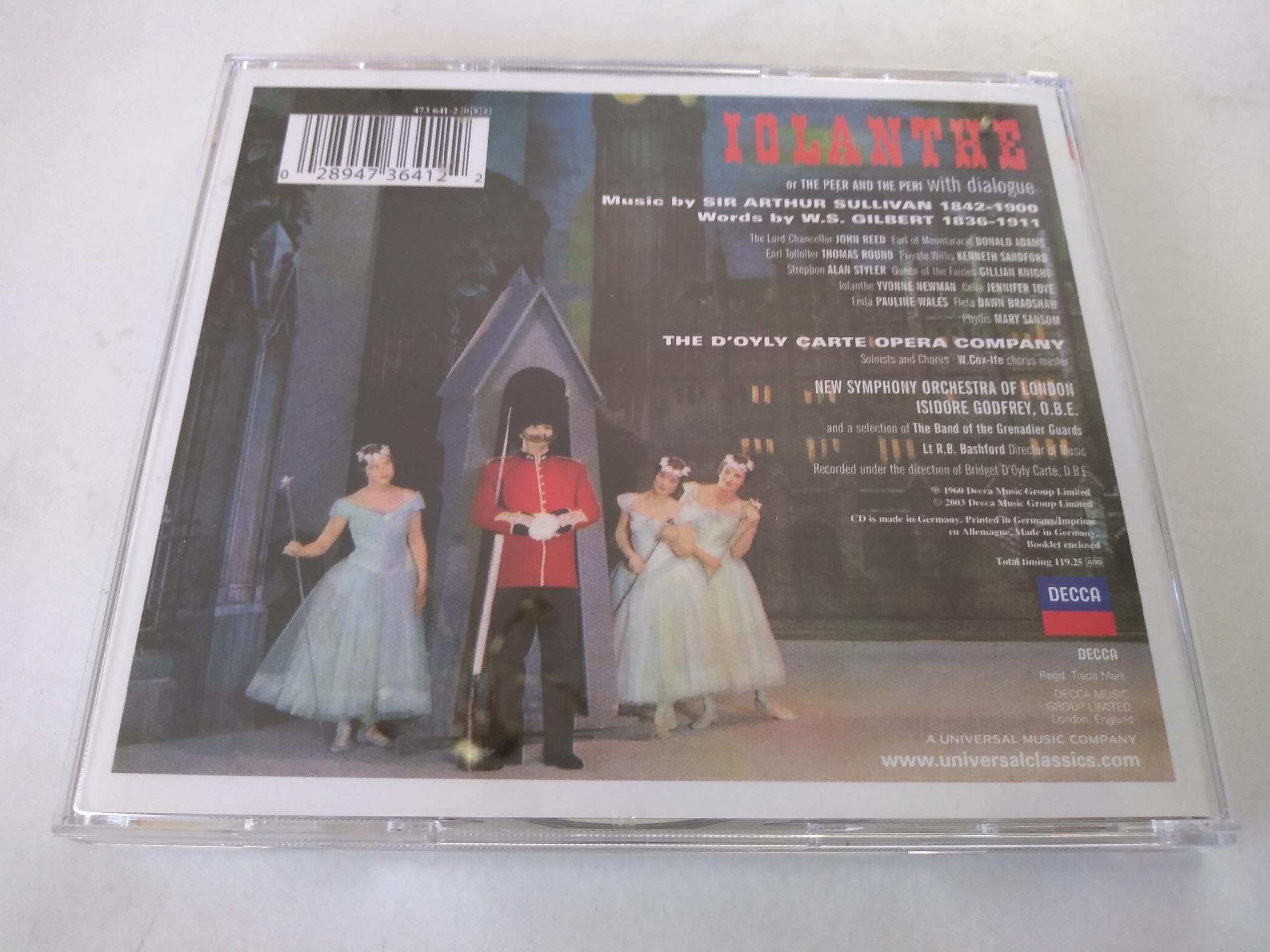 The D'Oyly Carte Opera Company - Iolanthe  (2003) 2xCD album 