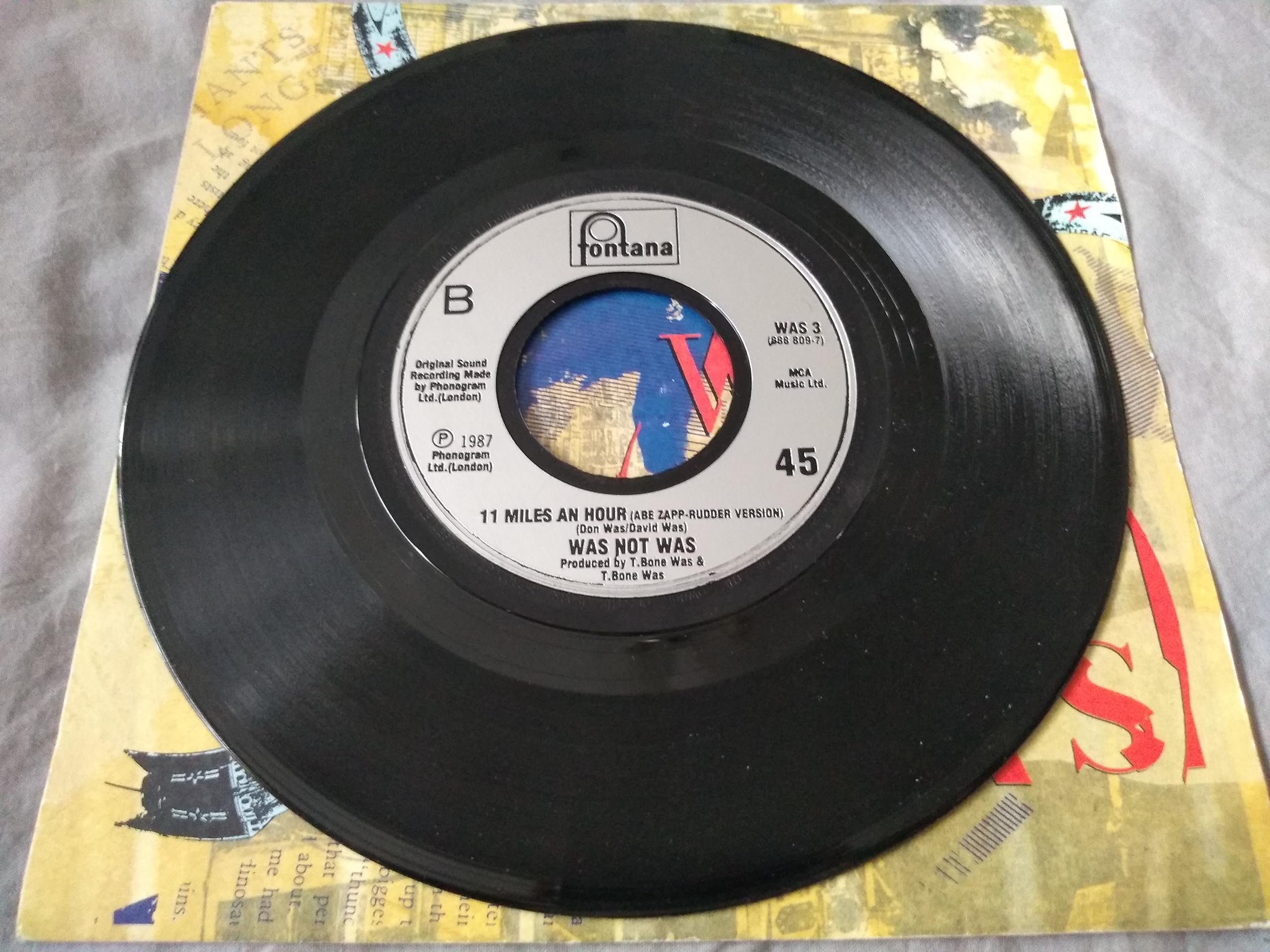 Was (Not Was) – Walk the Dinosaur (Fontana 1987) 7" vinyl single VG/VG jukebox centre