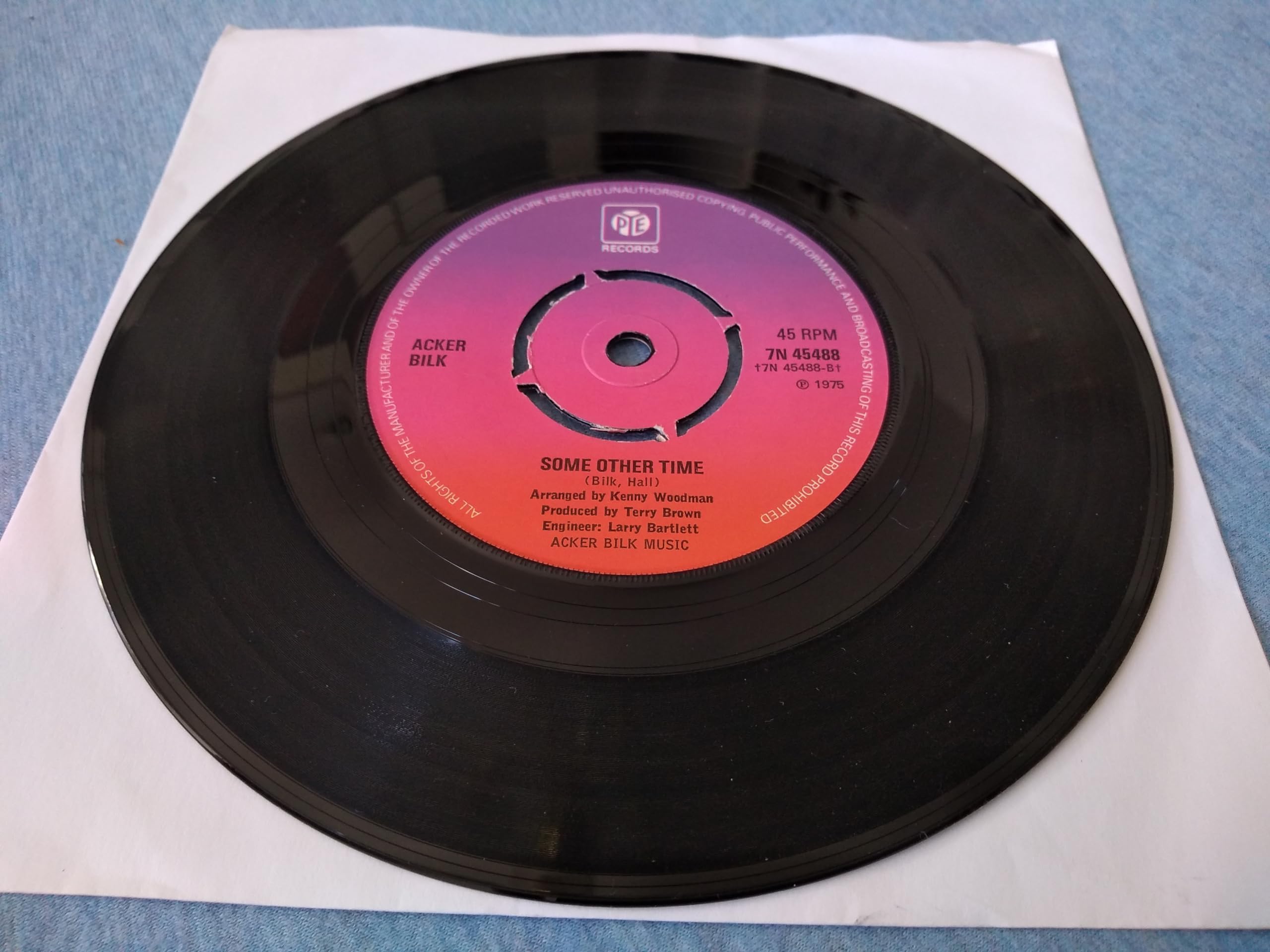 Acker Bilk – Canios Tune (Pye 1975) 7" vinyl single VG/-