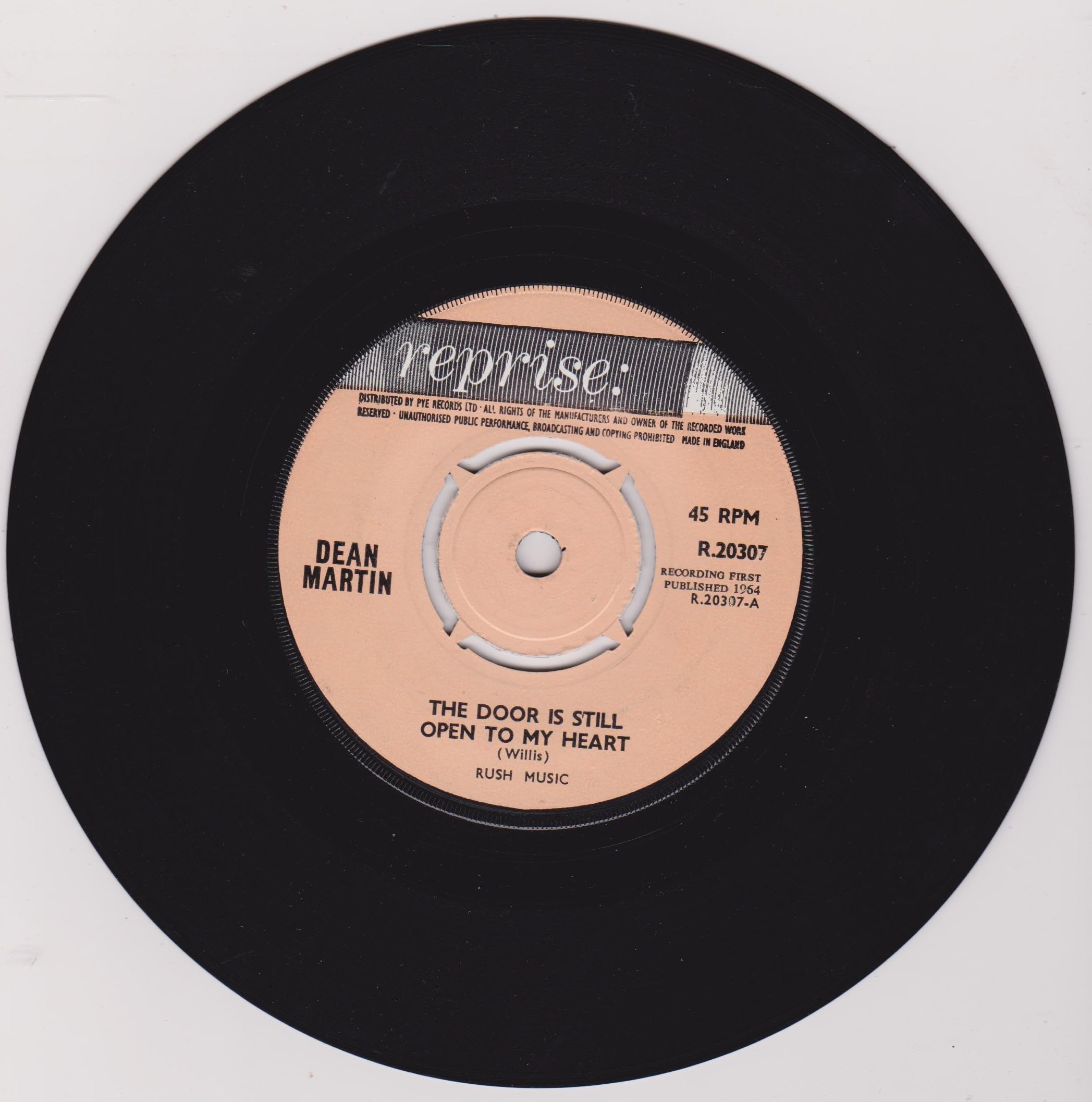 Dean Martin – Every Minute Every Hour (Reprise 1964) 7" vinyl single VG/VG