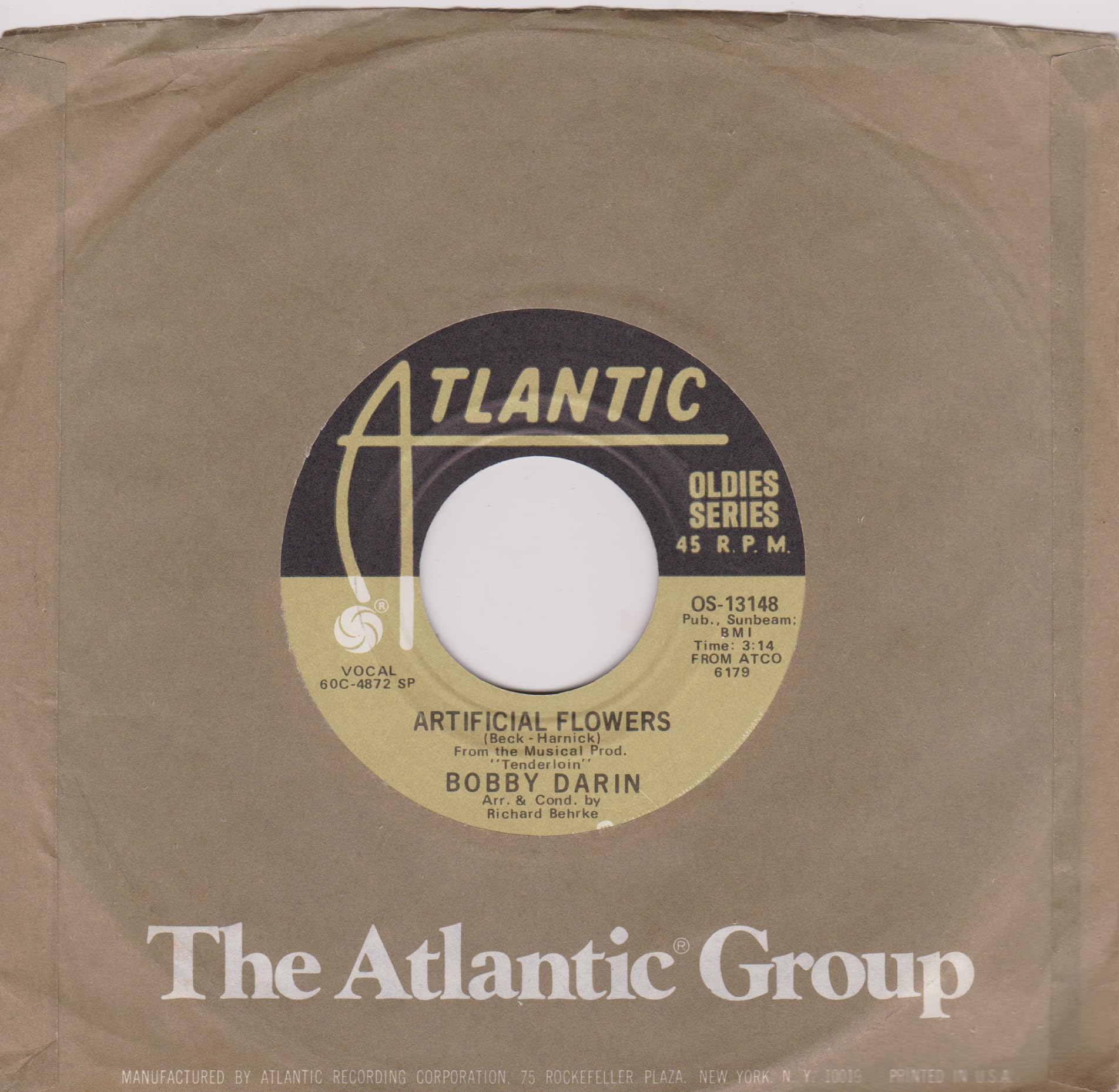 Bobby Darin – Multiplication (Atlantic) 7" US vinyl single VG/VG jukebox centre