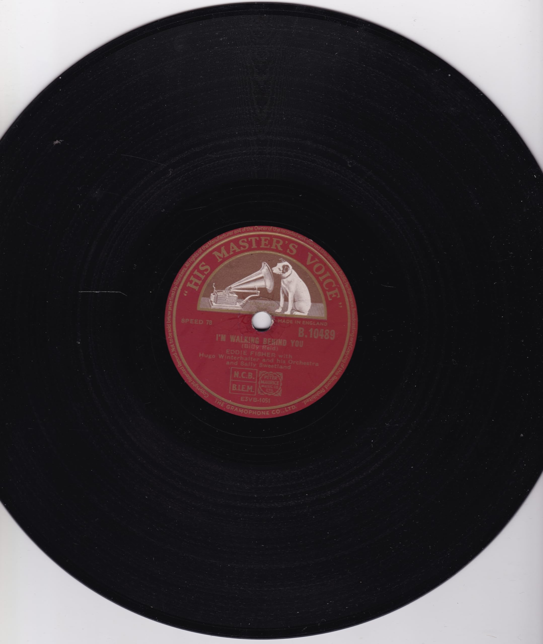 Eddie Fisher ‎– Hold Me (HMV 1953) 10" 78RPM shellac single VG/-