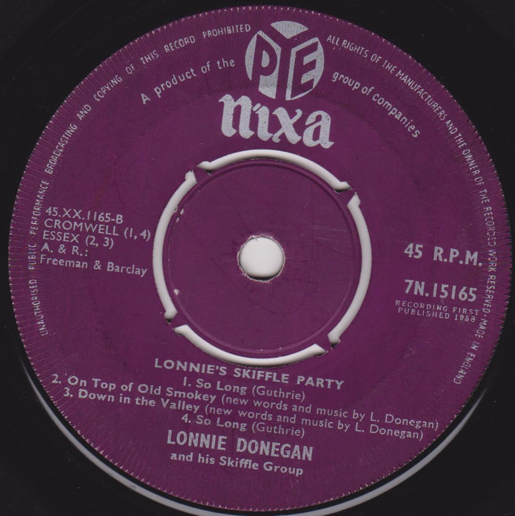 Lonnie Donegan And His Skiffle Group – Lonnie's Skiffle Party (Pye 1958) 7" vinyl single VG/-