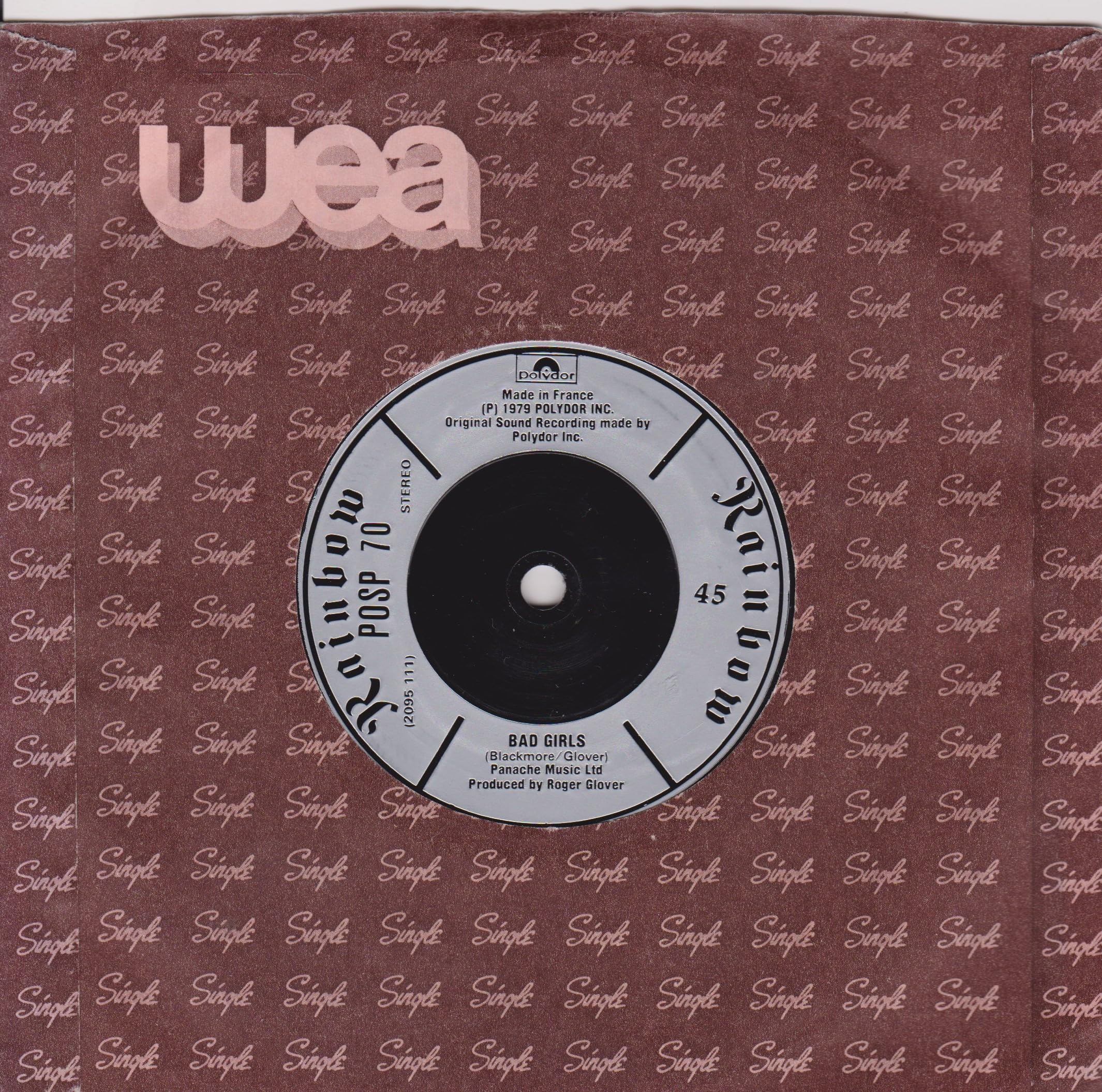 Rainbow - Since You Been Gone (Polydor 1979) 7" vinyl single VG/-