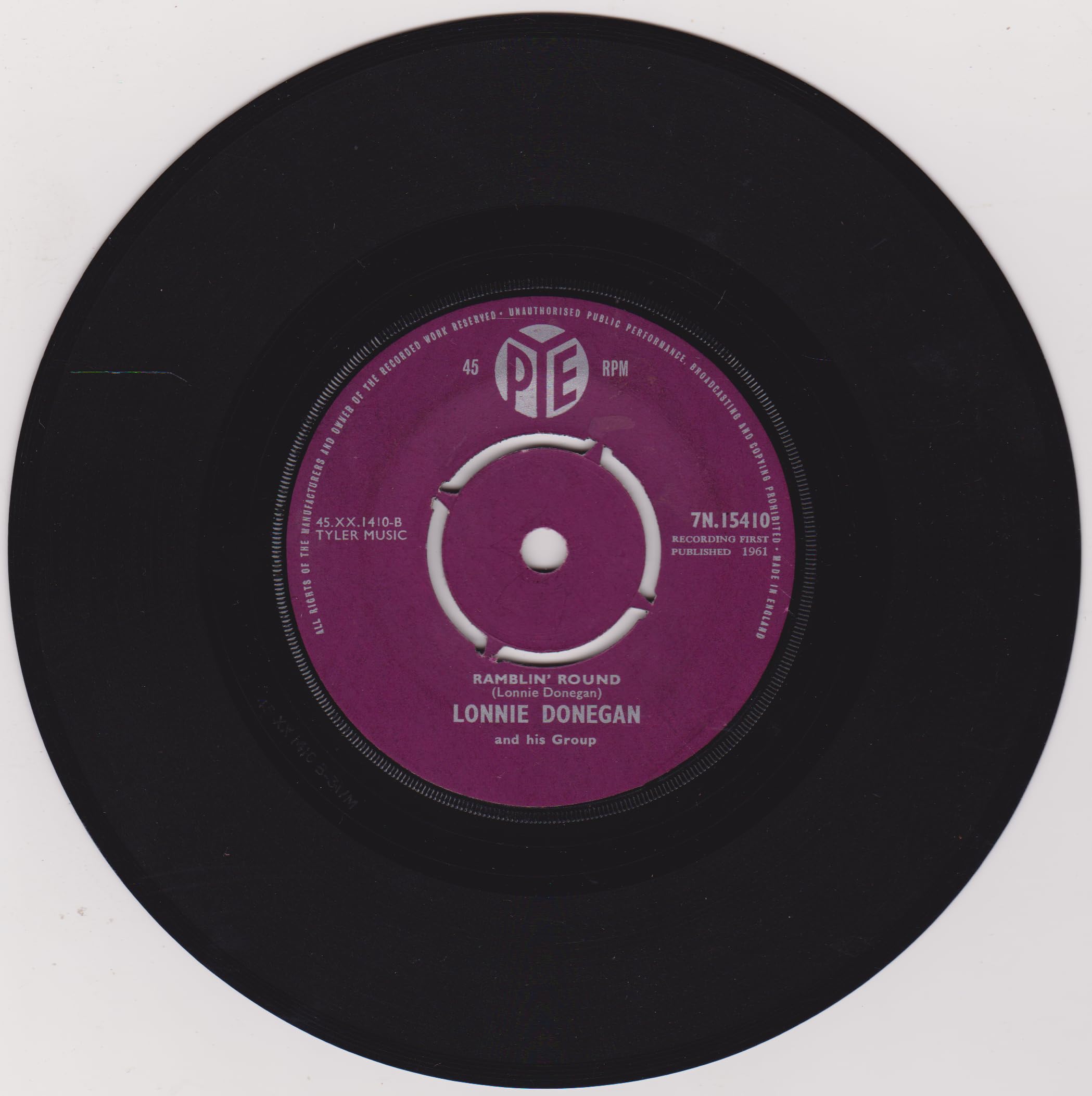 Lonnie Donegan – The Comancheros (Pye 1962) 7" vinyl single VG/-