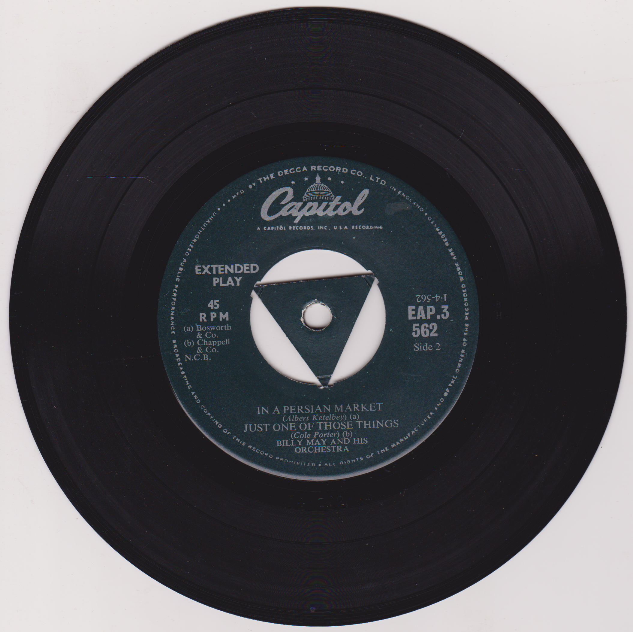 Billy May And His Orchestra ‎– Sorta-May Part 3 (Capitol 1955) 7" vinyl EP VG/VG