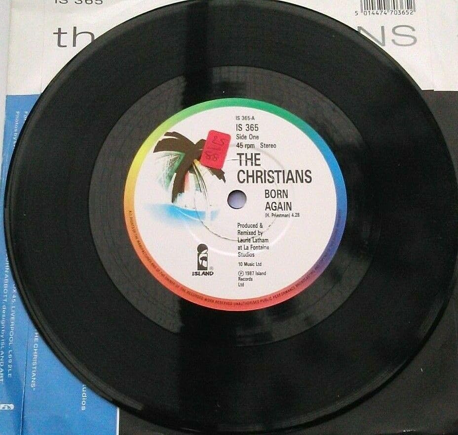 The Christians - Born Again (Remix) (Island 1986) 7" vinyl single VG/VG