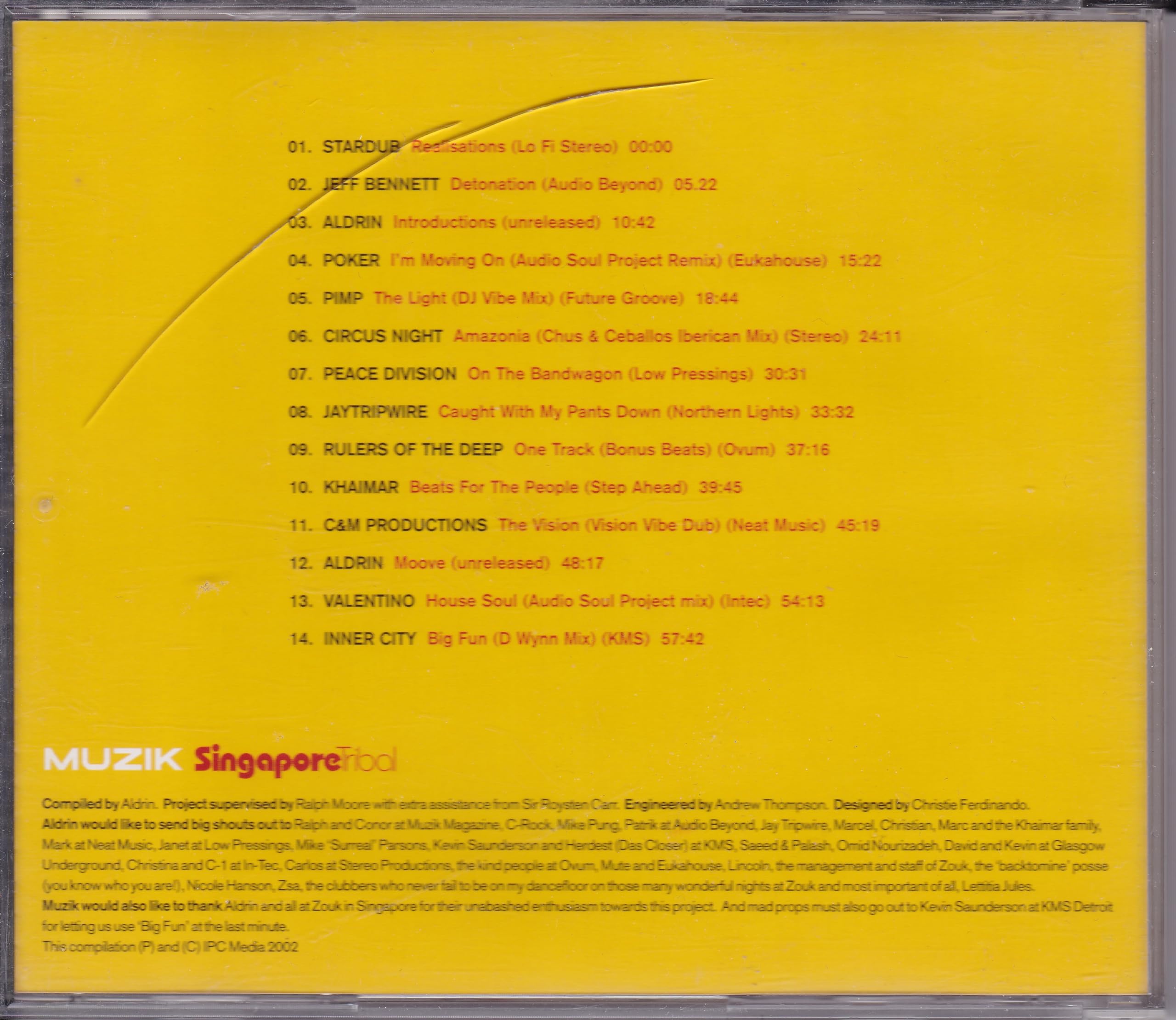 Aldrin ‎– Singapore Tribal (1992) CD album