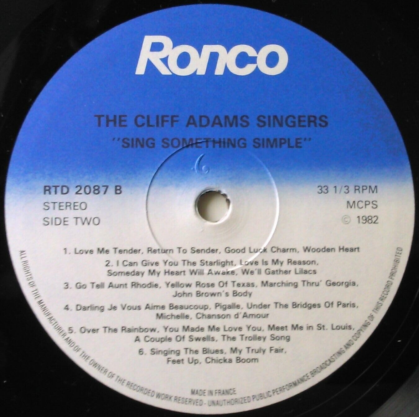 The Cliff Adams Singers ‎– Sing Something Simple - 100 Golden Greats (Ronco 1982) 2x12" vinyl LP VG/VG