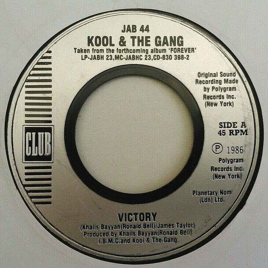 Kool & The Gang - Victory (Club 1986) 7" vinyl single VG/- jukebox centre