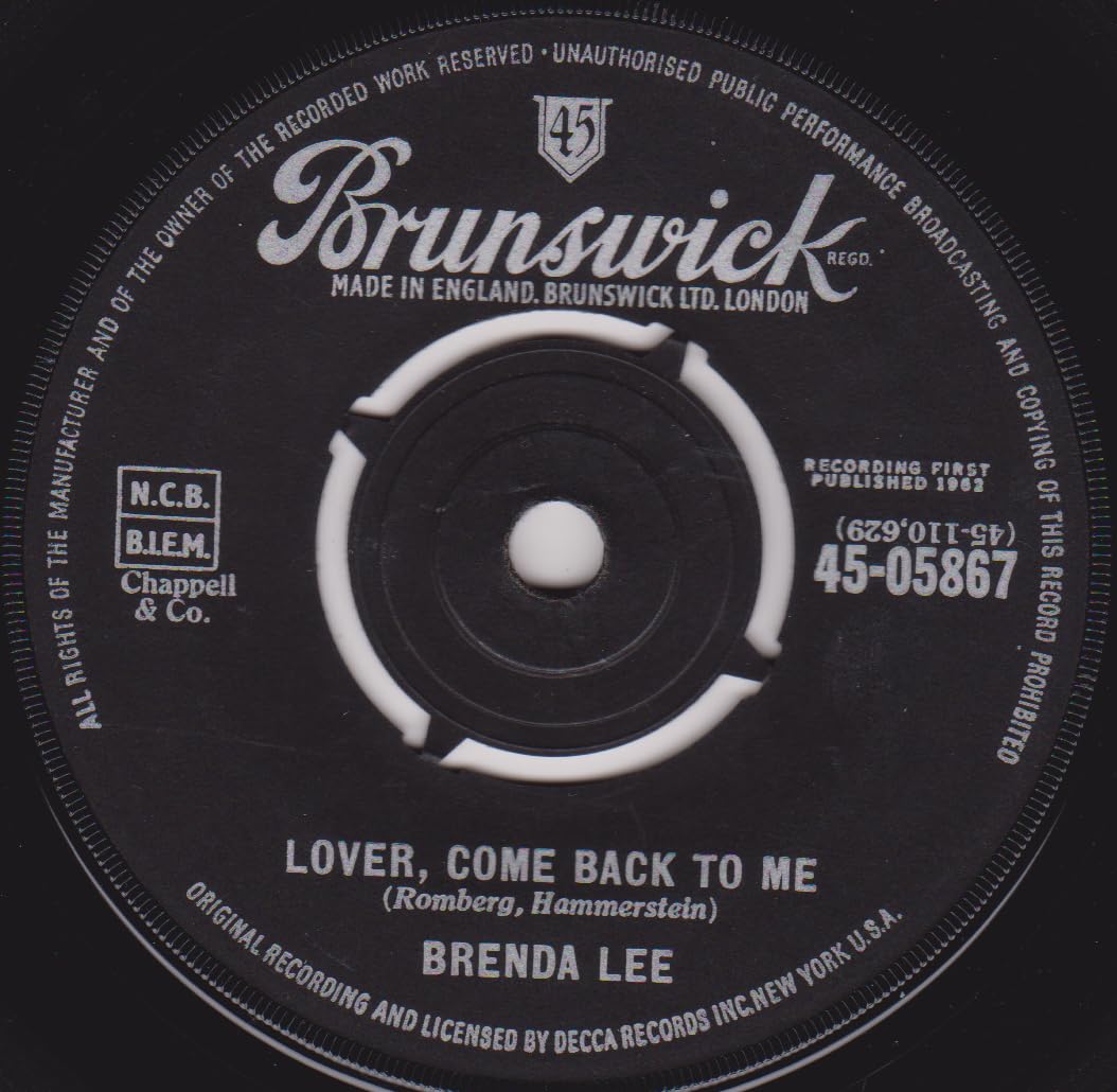 Brenda Lee - Speak To Me Pretty (Brunswick 1962) 7" vinyl single VG/-