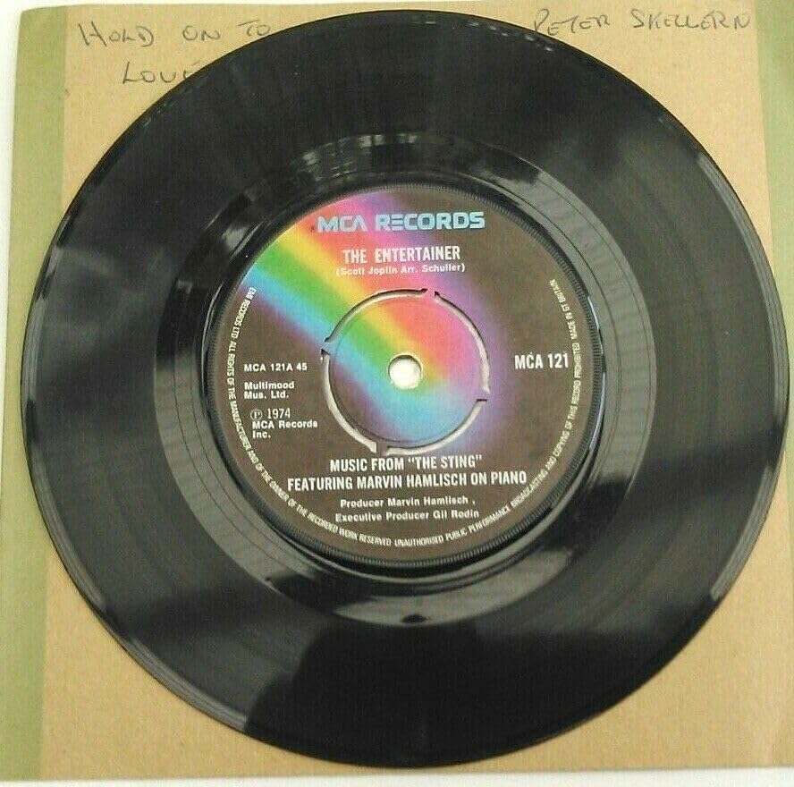 Marvin Hamlisch ‎– The Entertainer (MCA 1974) 7" vinyl single VG/-