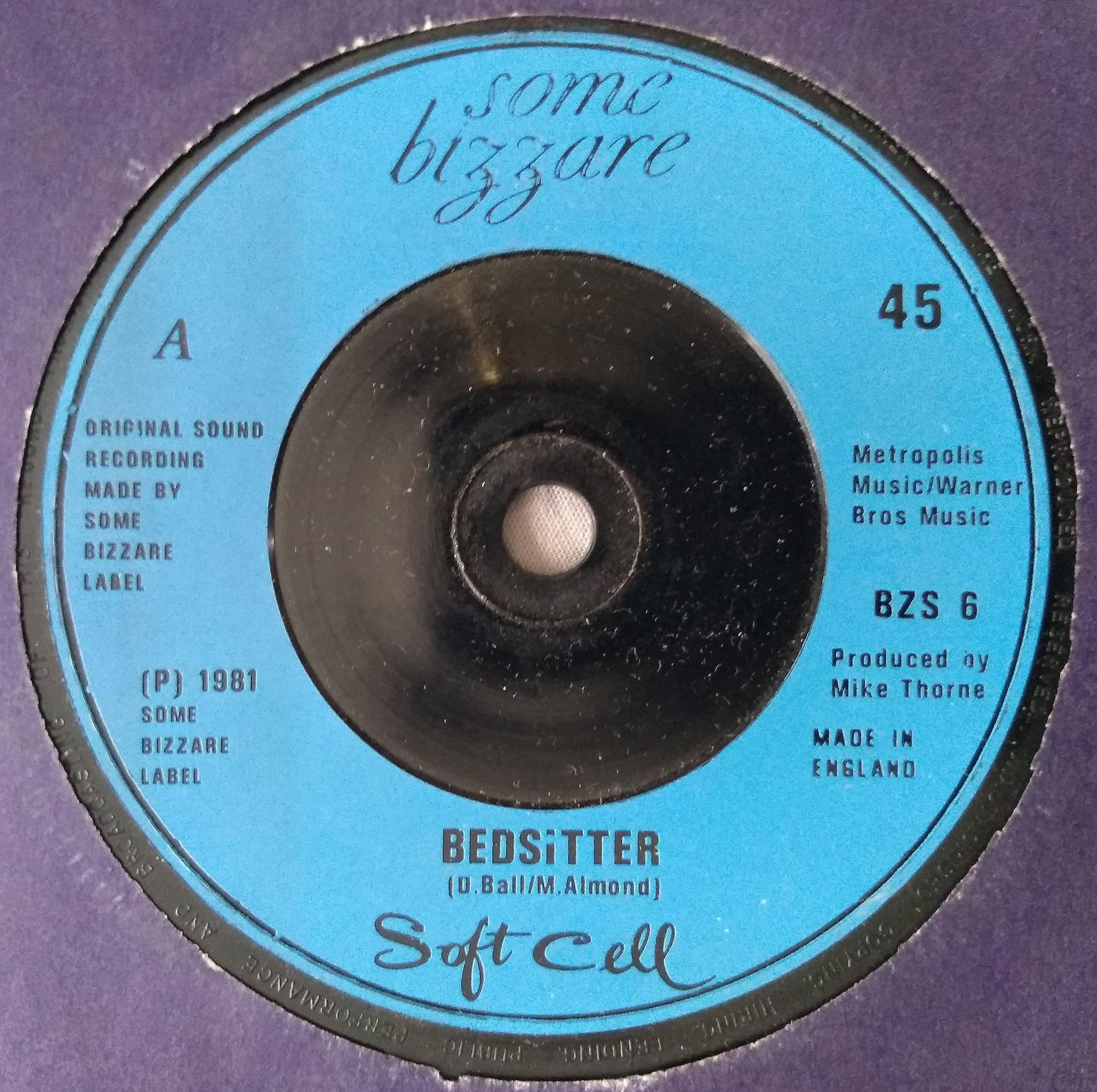 Soft Cell - Bedsitter (Some Bizarre 1981) 7" vinyl single VG/-