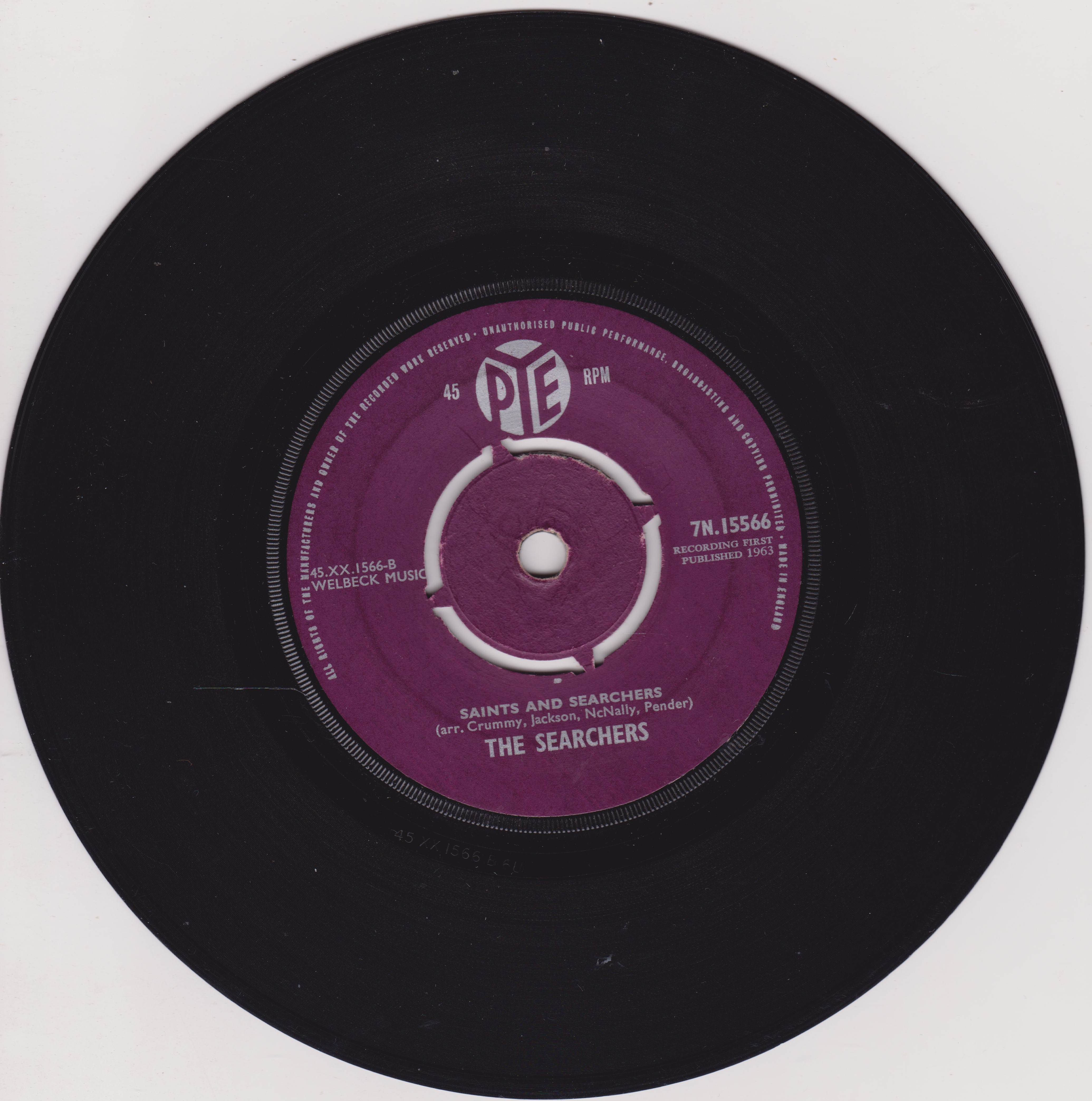 The Searchers ‎– Sugar And Spice (Pye 1963) 7" vinyl single VG/VG
