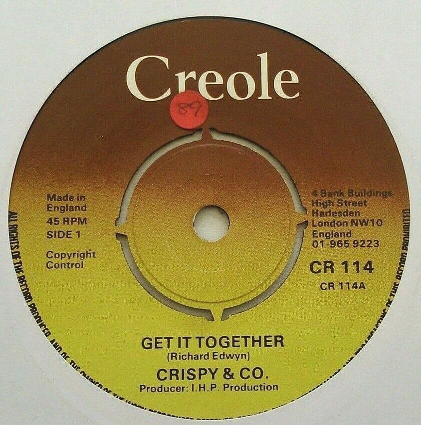 Crispy & Co. - Get It Together (Creole) 7" vinyl single VG/-