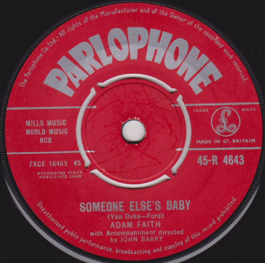 Adam Faith – Someone Else's Baby (Parlophone 1960) 7" vinyl single VG/-