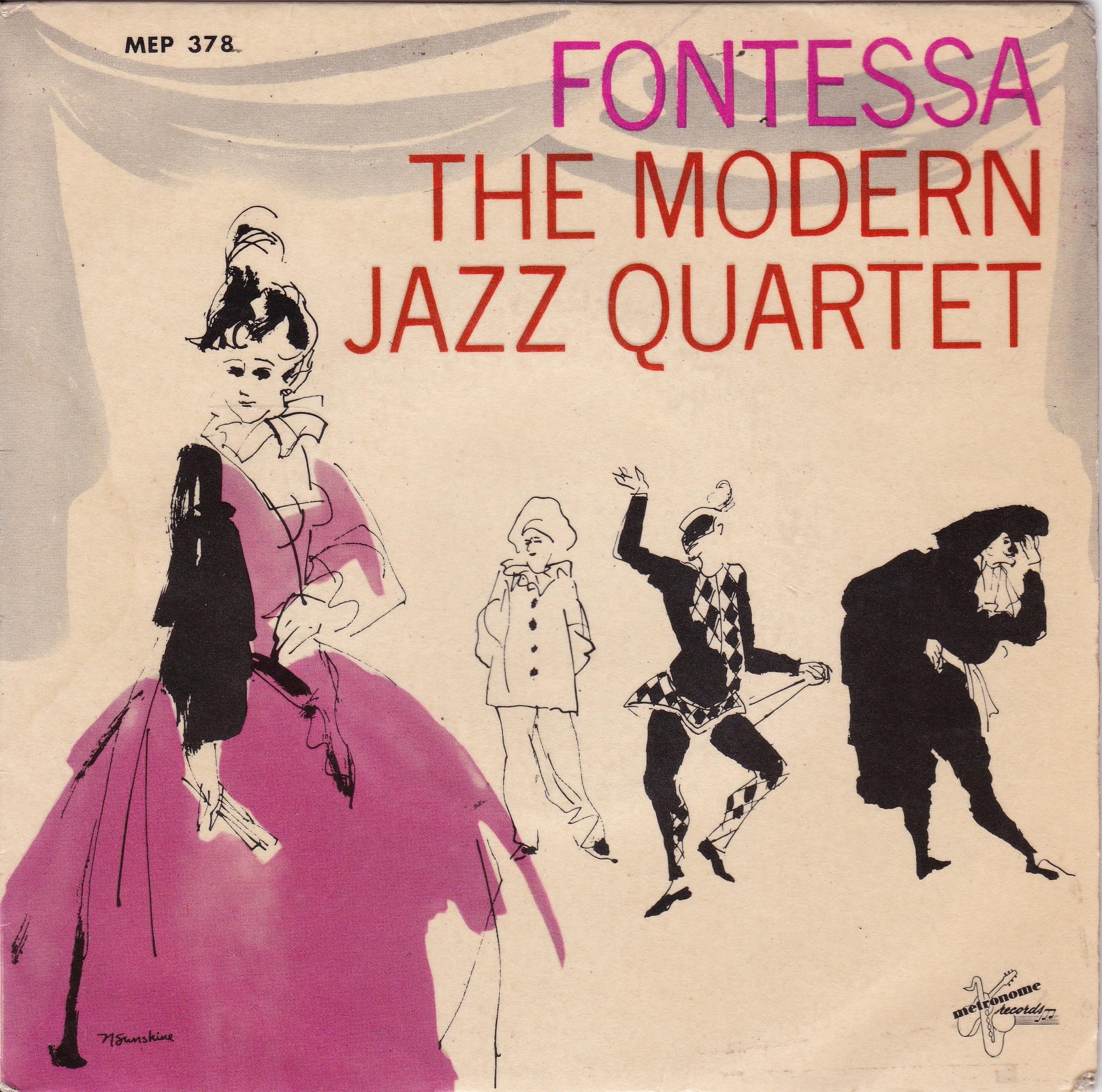 The Modern Jazz Quartet - Fontessa (Metronome 1958) 7" vinyl P/S EP VG/VG