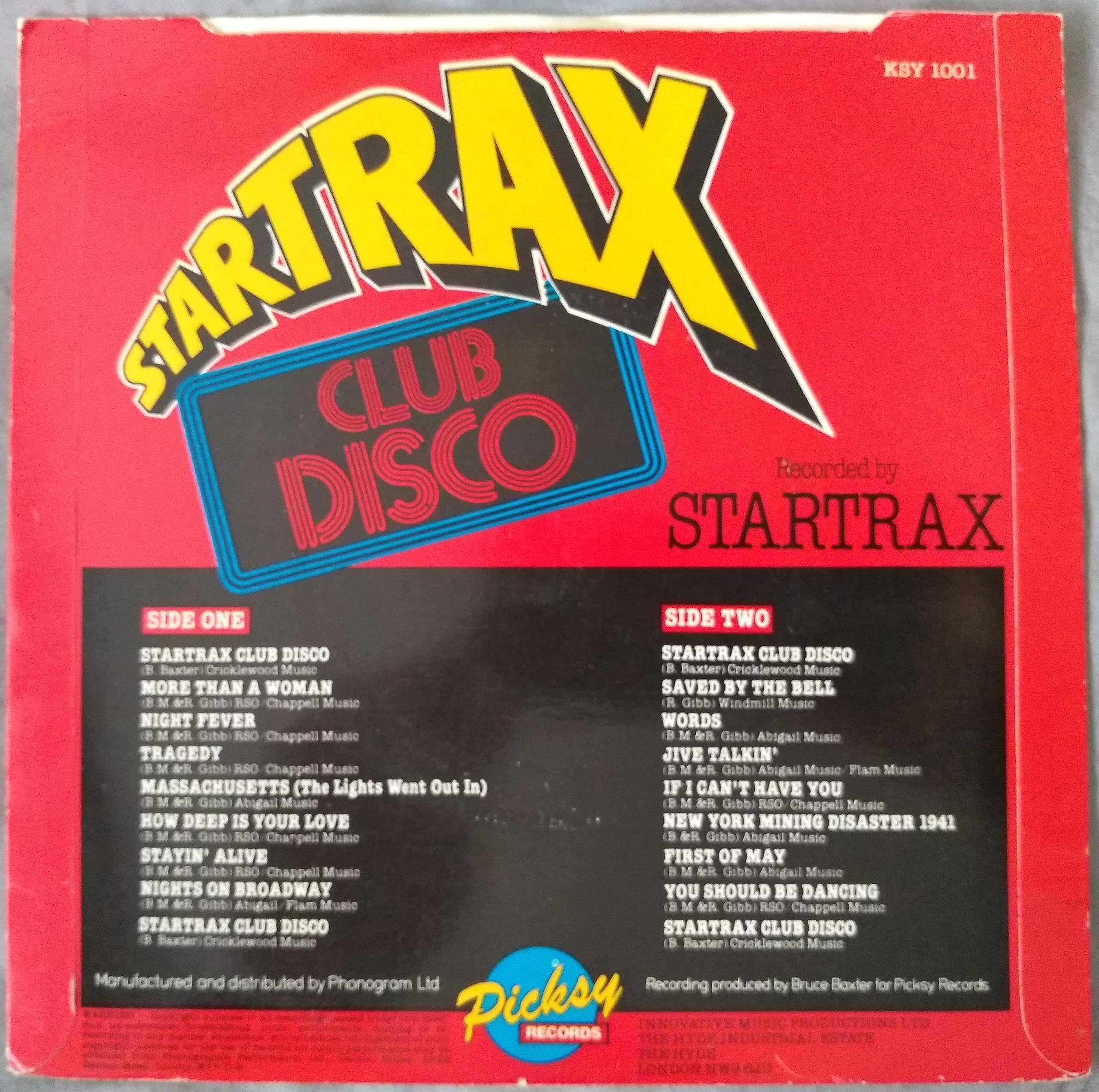 Startrax  - Startrax Club Disco (Picksy 1981) 7" vinyl single VG/VG