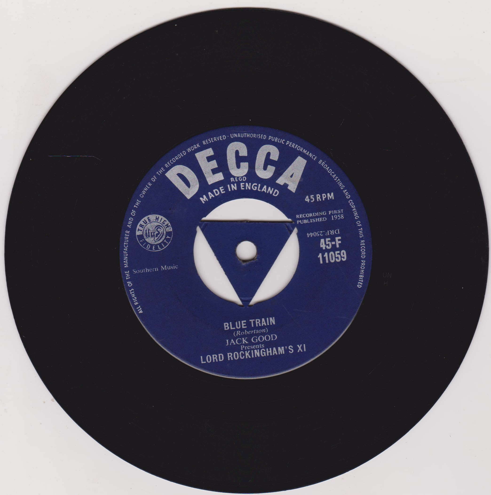 Lord Rockingham's XI - Hoots Mon (Decca 1958) 7" vinyl single VG/VG