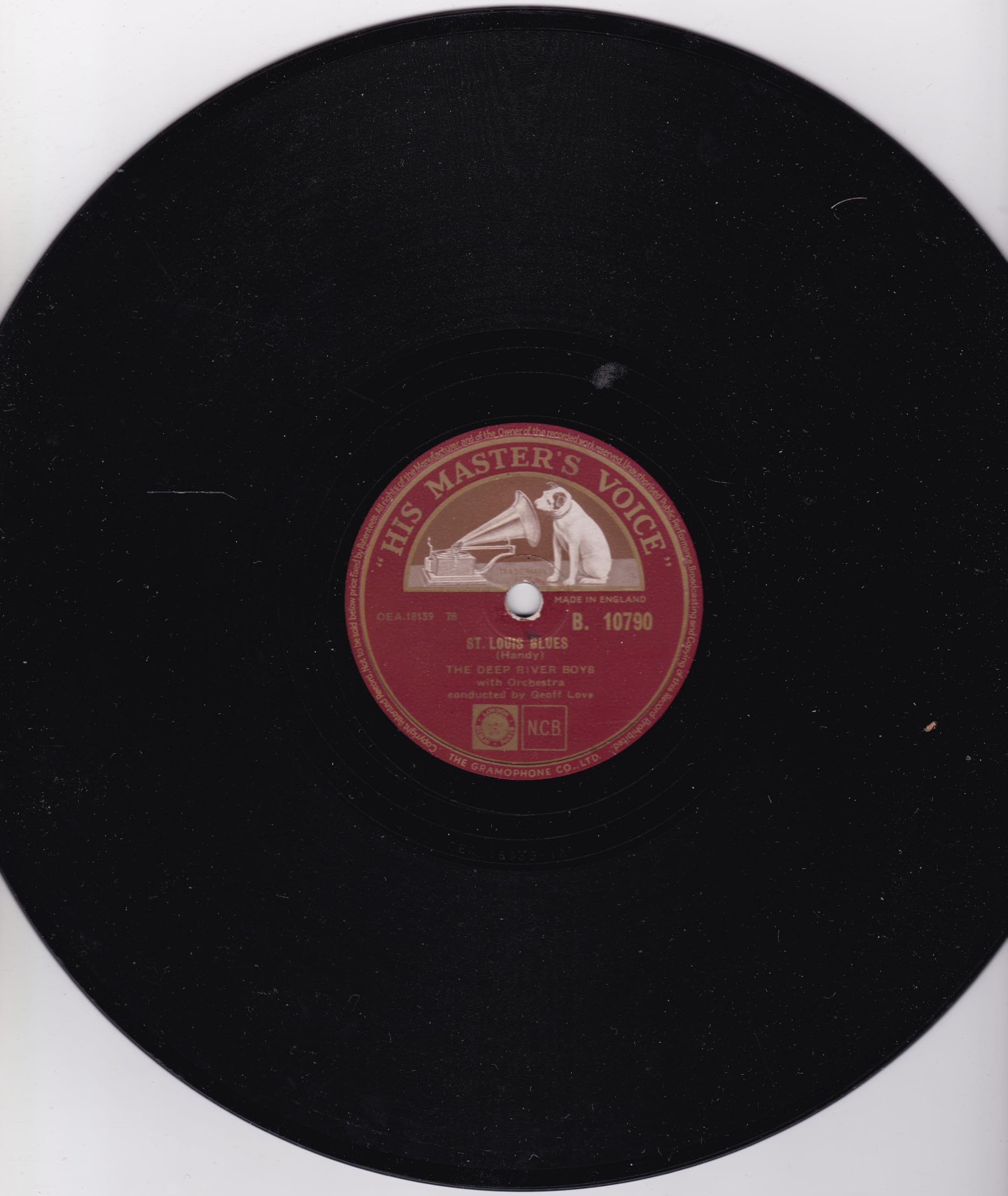 The Deep River Boys ‎– Shake, Rattle And Roll (HMV) 10" 78RPM shellac single VG/-