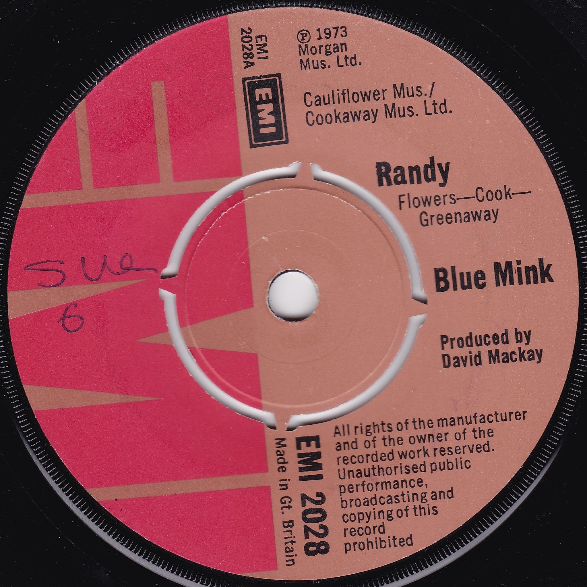 Blue Mink - Randy (EMI 1973) 7" vinyl single VG/-