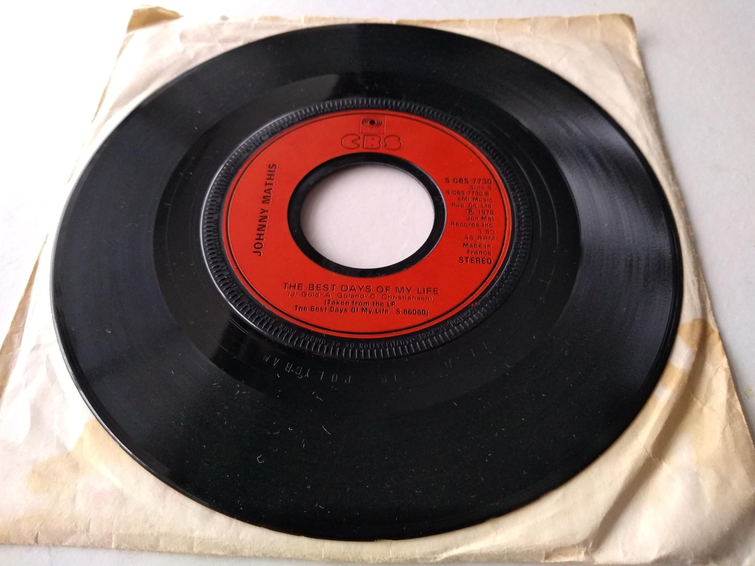 Johnny Mathis – Gone, Gone, Gone (CBS 1979) 7" vinyl single VG/- jukebox centre