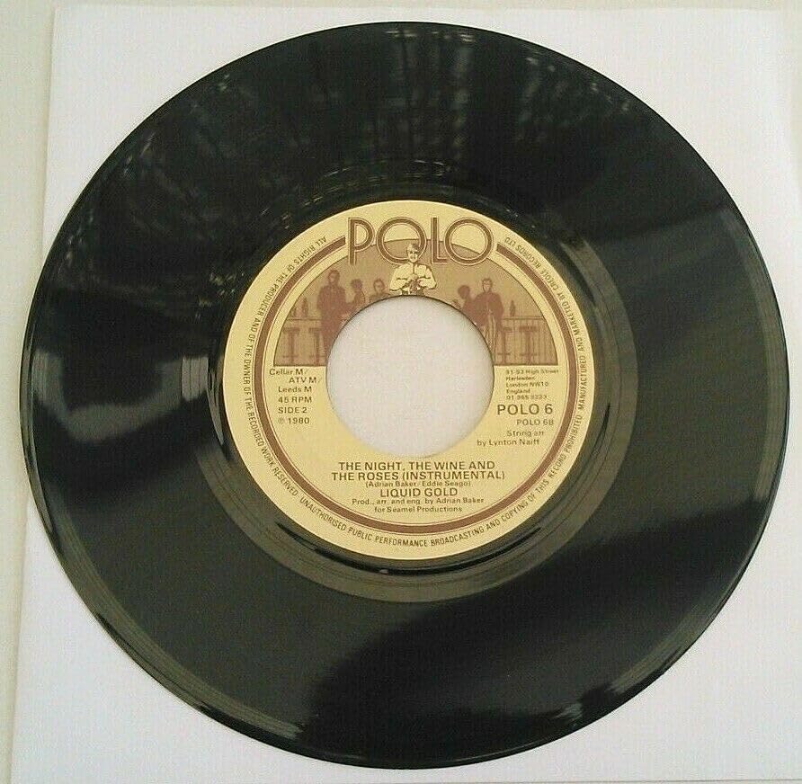Liquid Gold - The Night, The Wine and The Roses (Polo 1980) 7" vinyl single VG/- jukebox centre