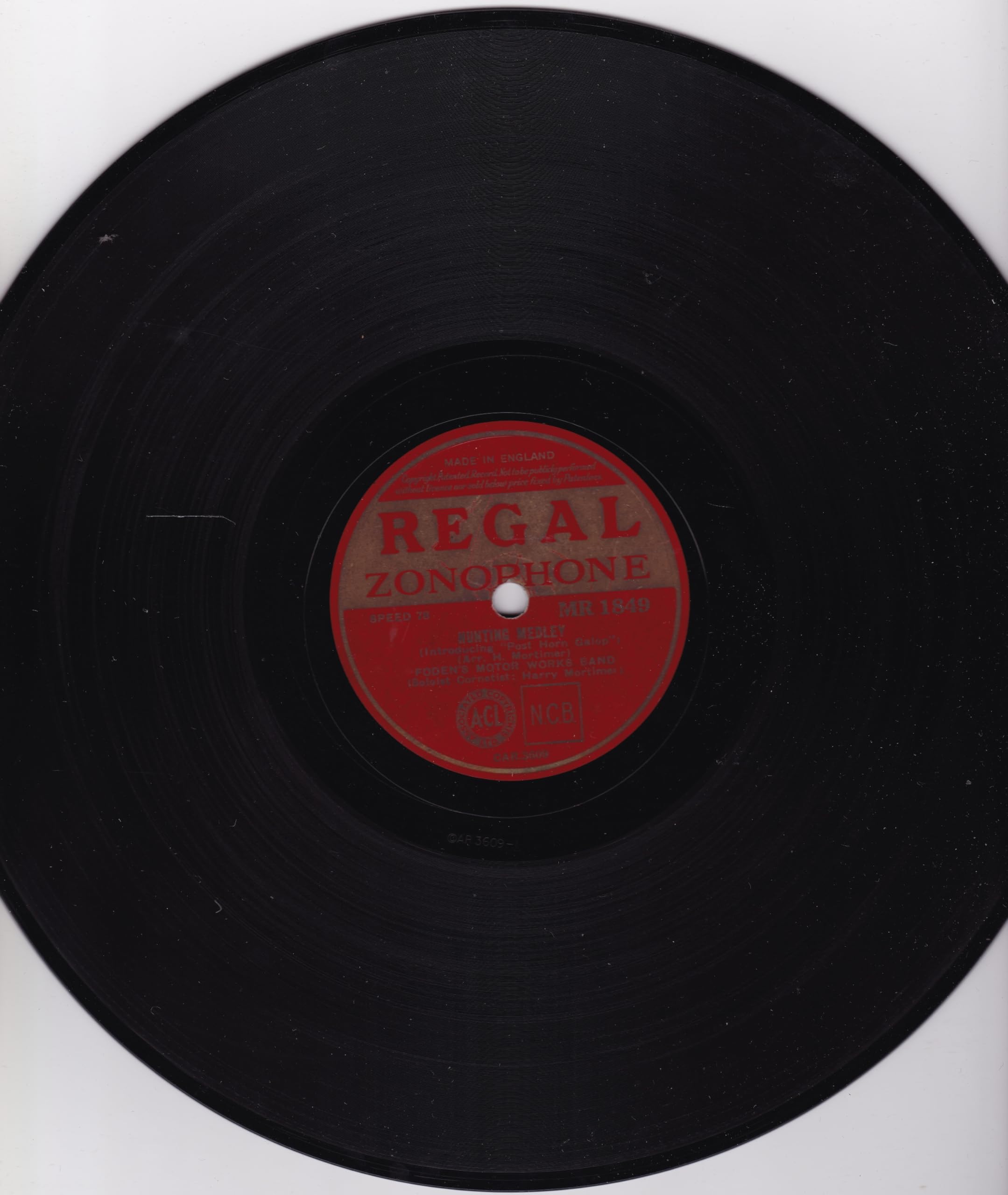 Foden's Motor Works Band – Hunting Medley (Regal Zonophone 1935) 78 RPM shellac single VG/-